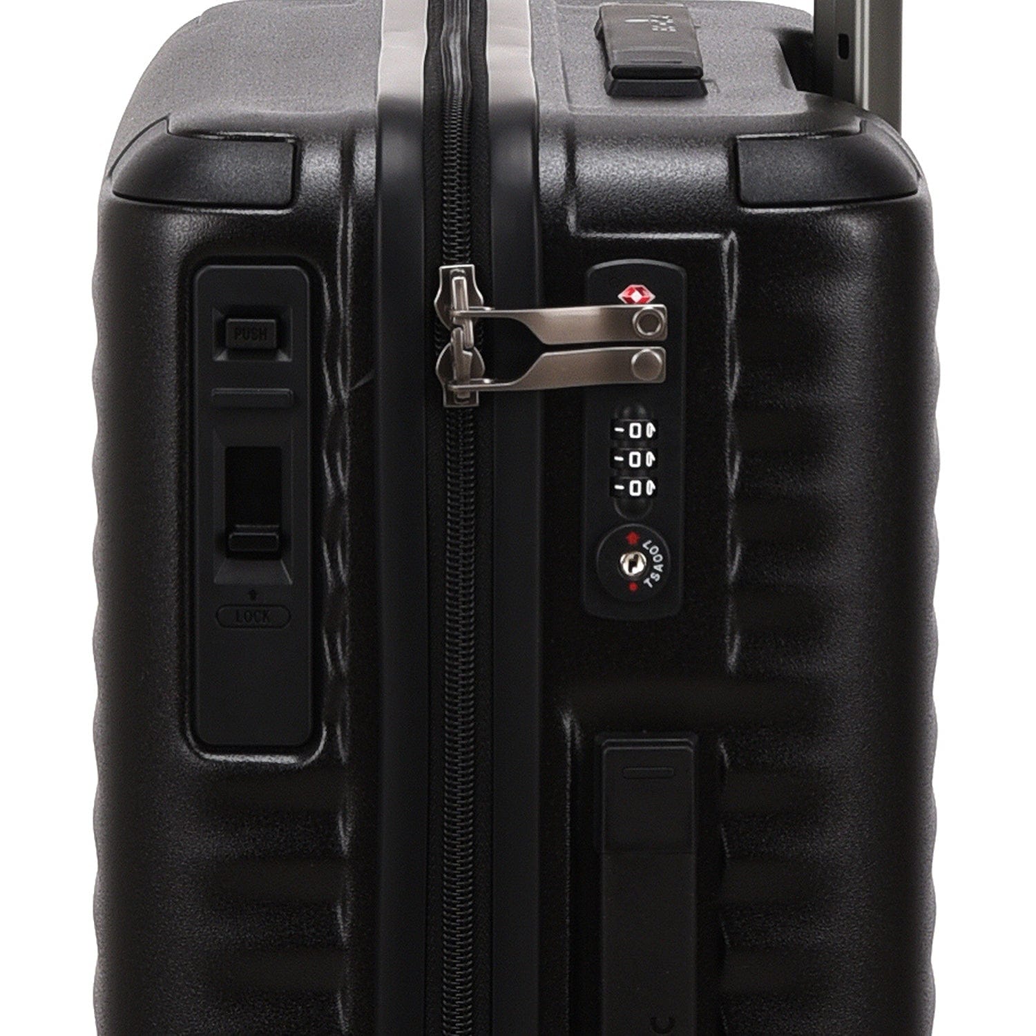 Echolac Celestra 55cm Hardcase Non-Expandable 4 Double Wheel Cabin Luggage Trolley Black - PC183XA BLACK 20