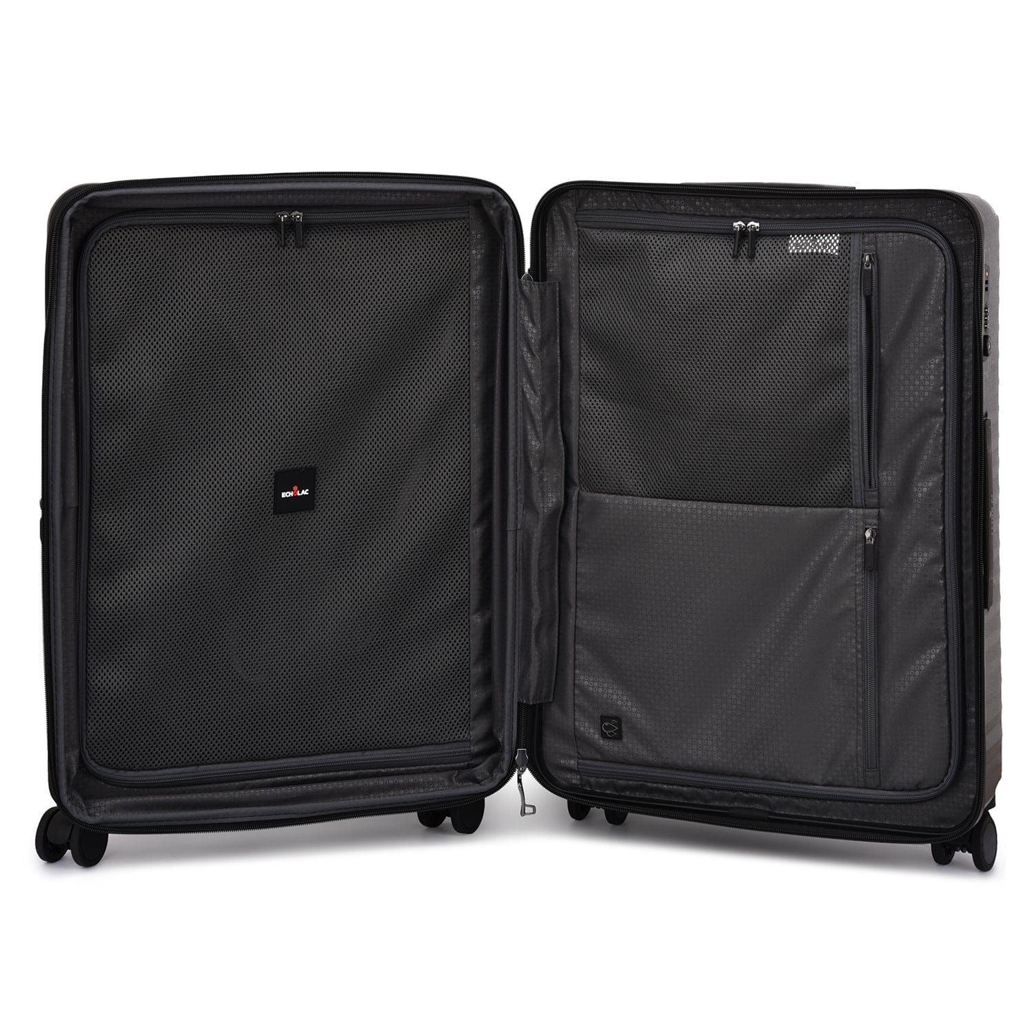 Echolac Celestra 66.5cm Hardcase Expandable 4 Double Wheel Check-In Luggage Trolley Black - PC183XA BLACK 24