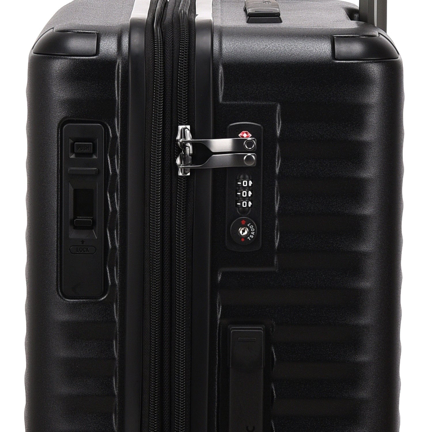 Echolac Celestra 66.5cm Hardcase Expandable 4 Double Wheel Check-In Luggage Trolley Black - PC183XA BLACK 24