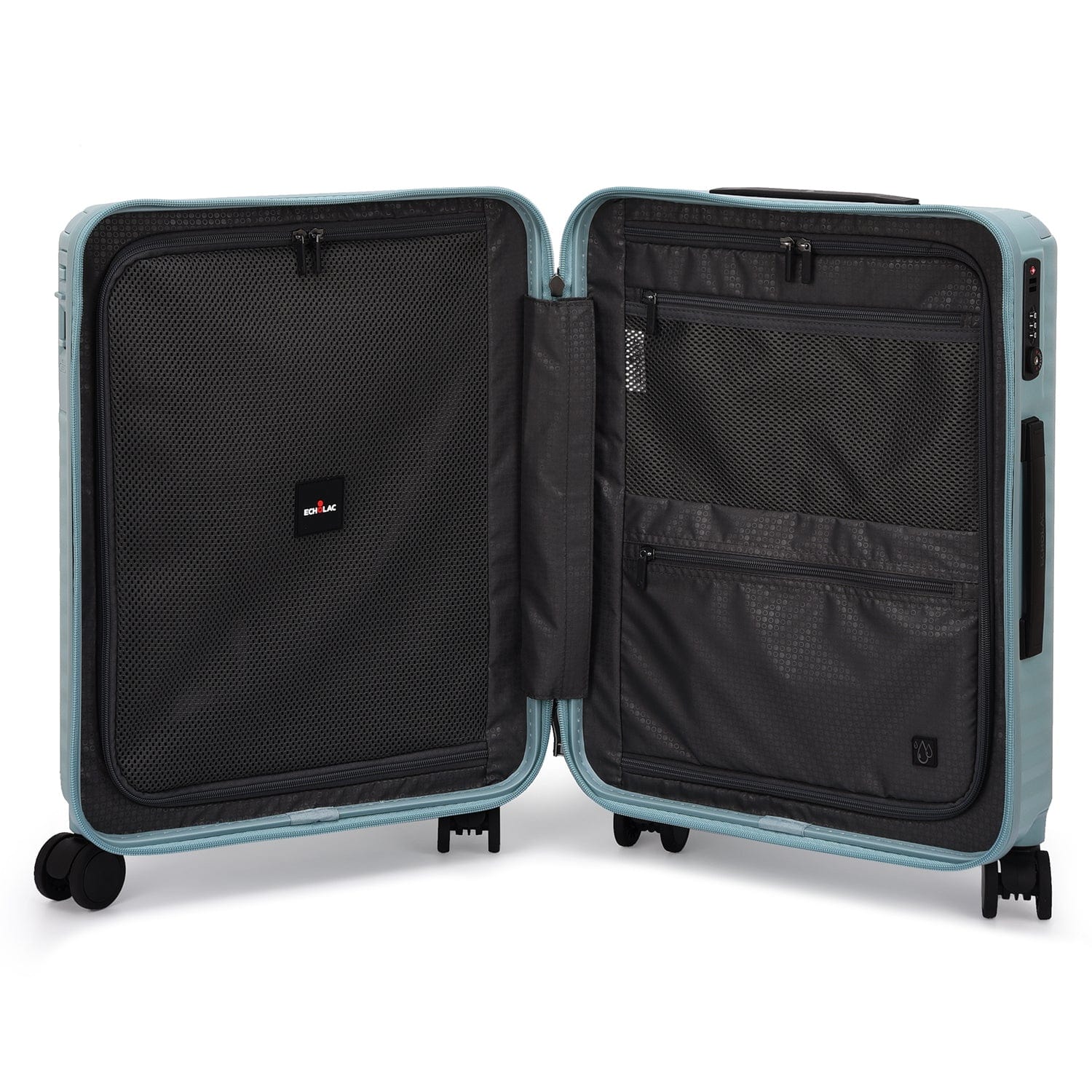 Echolac Celestra 55cm Hardcase Non-Expandable 4 Double Wheel Cabin Luggage Trolley Slate Blue - PC183XA SLATE BLUE 20