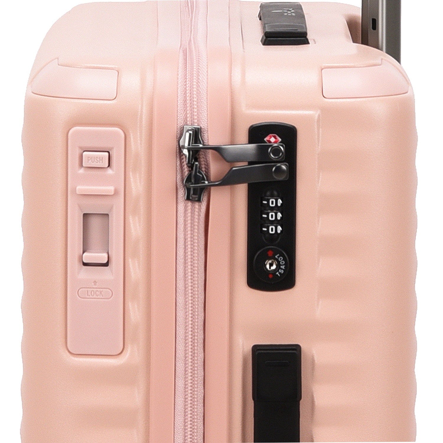 Echolac Celestra 55cm Hardcase Non-Expandable 4 Double Wheel Cabin Luggage Trolley Pink - PC183XA PINK 20