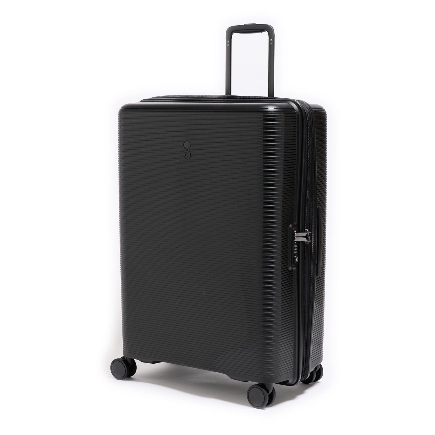 Echolac Forza 75cm Hardcase Expandable 4 Double Wheel Check-In Luggage Trolley Black - PPW005 28 Black