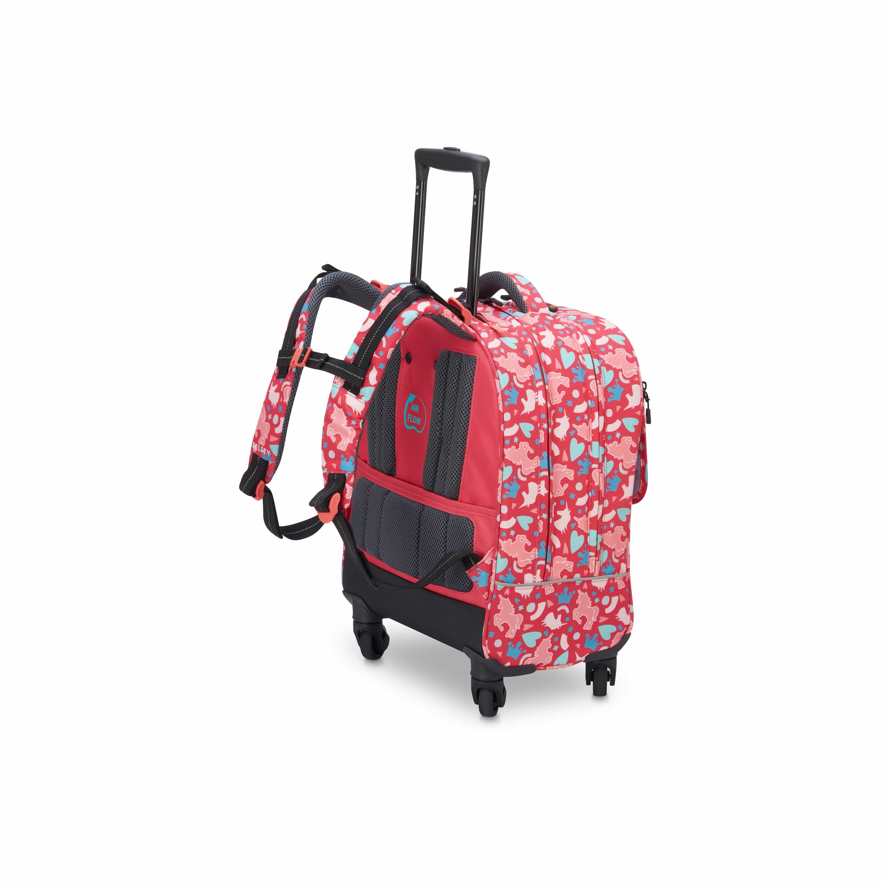 Delsey BTS 2022 Vertical Wheeled School Bags Pink Printing