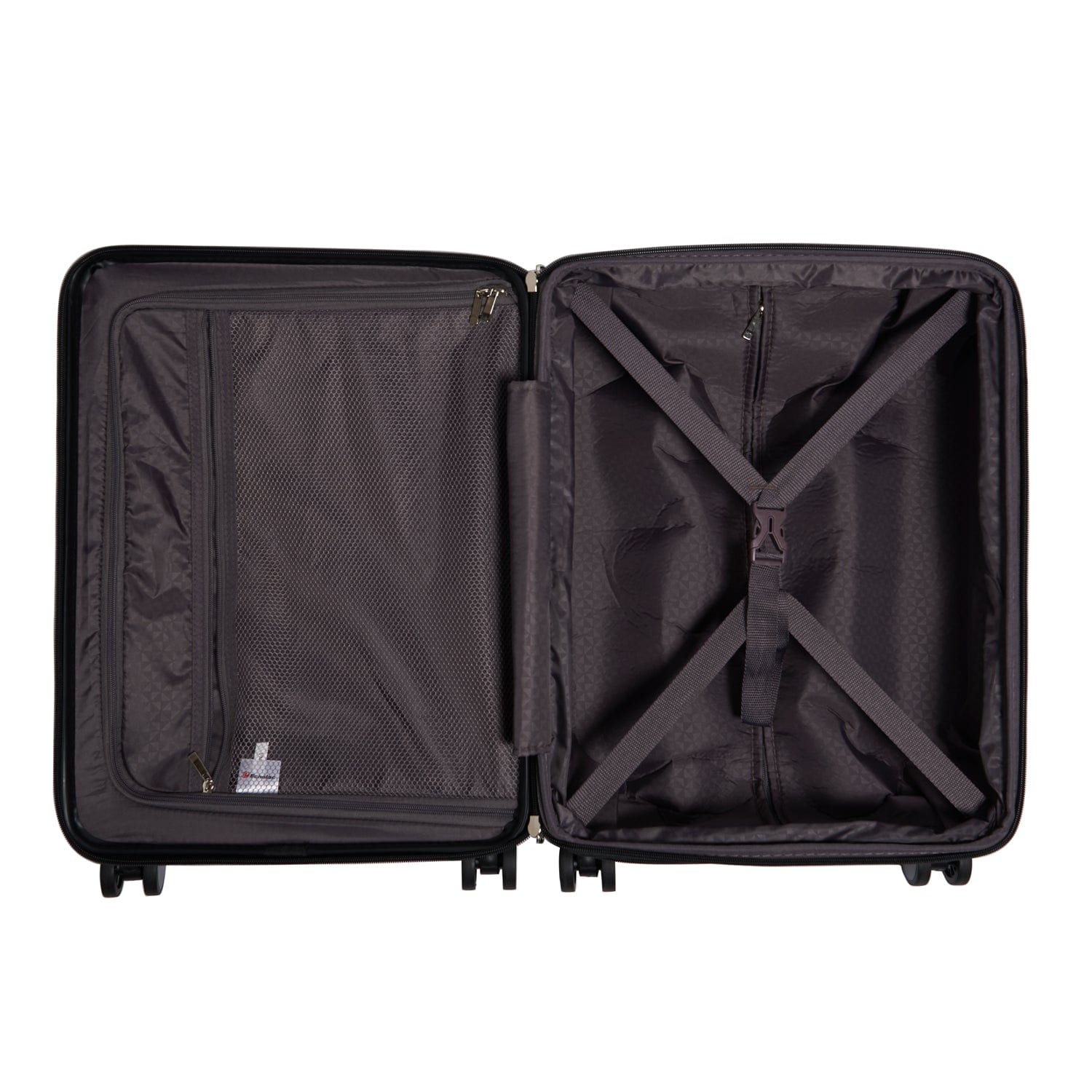 Echolac Extravagant 56cm Hardcase Expandable 4 Double Wheel Cabin Luggage Trolley Black - CTH0062 S- 20 BLACK