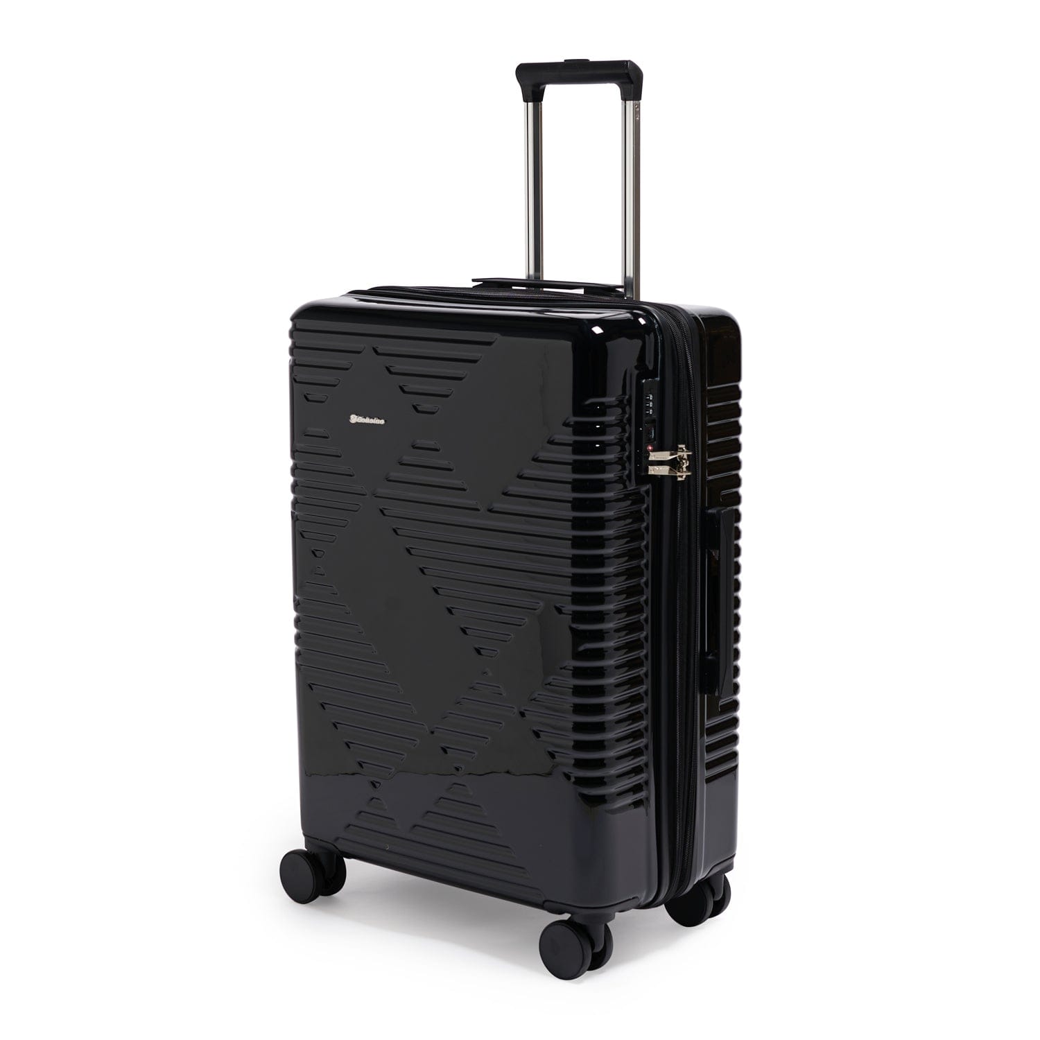 Echolac Extravagant 71cm Hardcase Expandable 4 Double Wheel Check-In Luggage Trolley Black - CTH0062 S- 20 BLACK