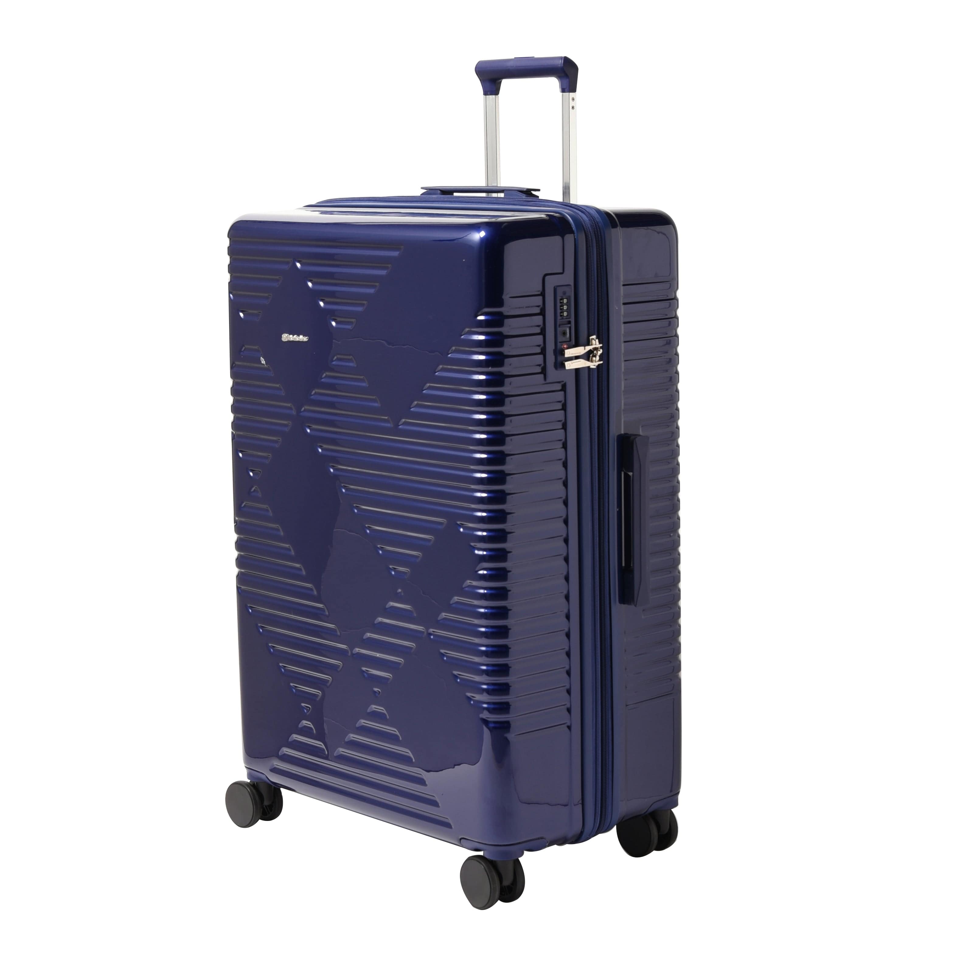 Echolac Extravagant 82cm Hardcase Expandable 4 Double Wheel Check-In Luggage Trolley Blue - CTH0062 S- 32 BLUE 60102