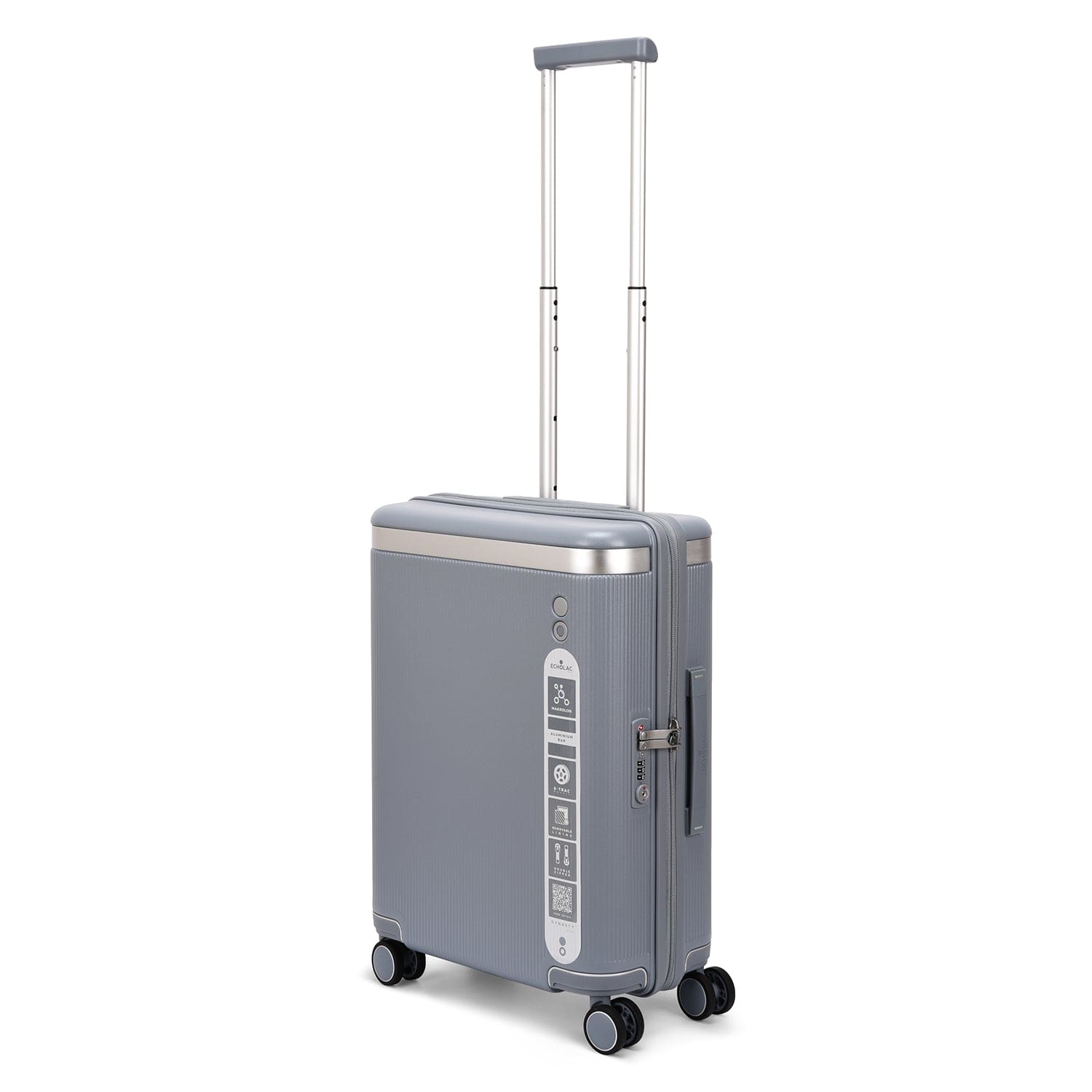 Echolac Dynasty 55cm Hardcase Non-Expandable 4 Double Wheel Cabin Luggage Trolley Ice Blue - PC142