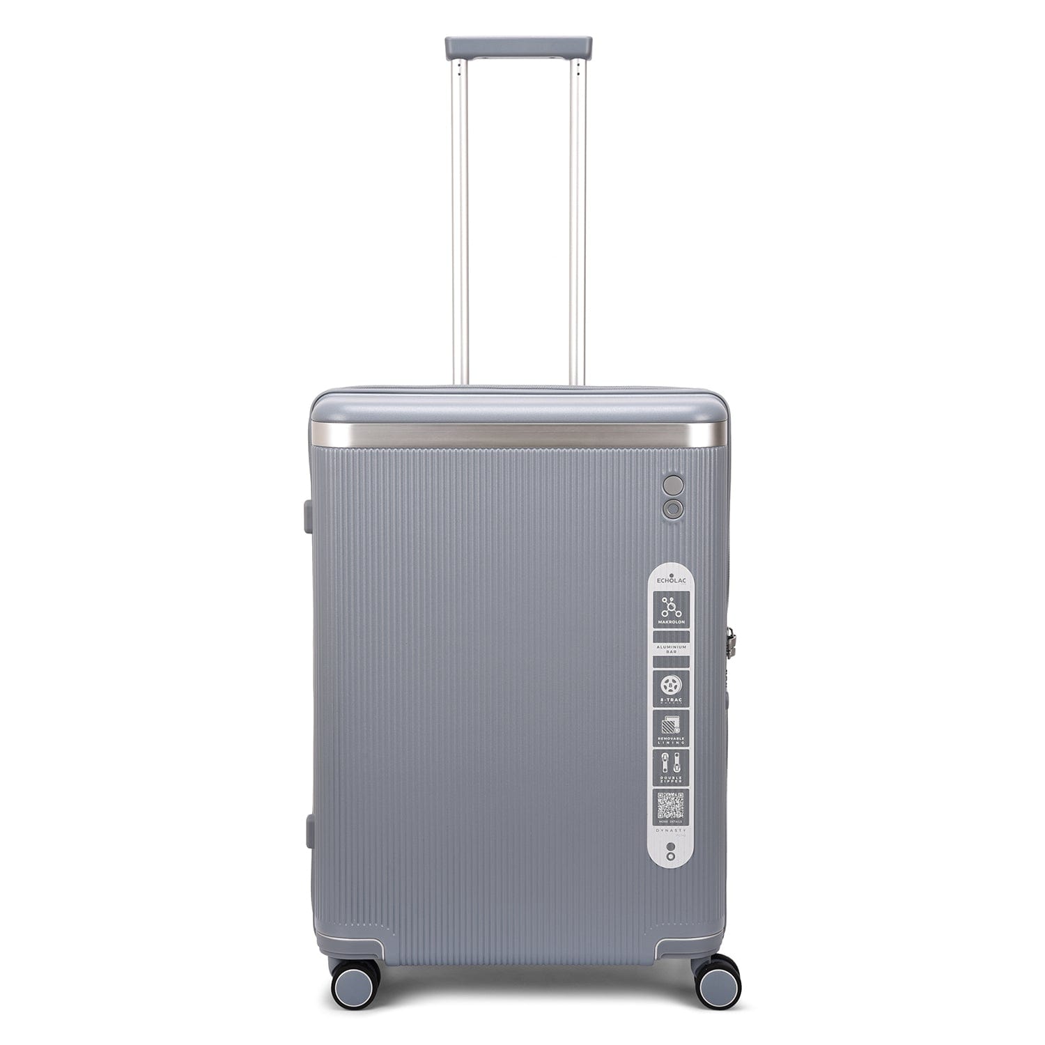 Echolac Dynasty 67cm Hardcase Non-Expandable 4 Double Wheel Check-In Luggage TrolleyIce Ice Blue - PC142A 24 ICE-BLUE