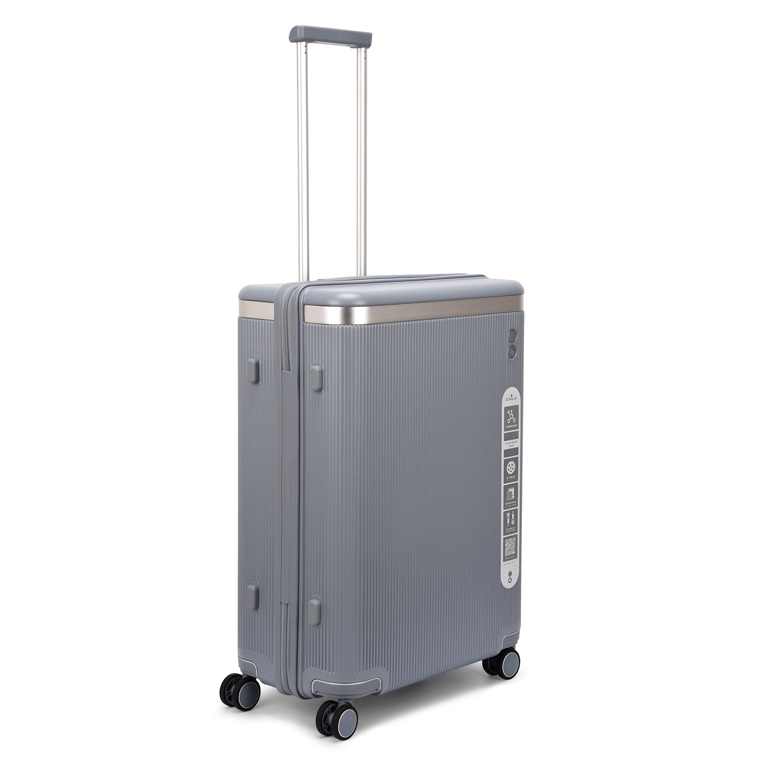 Echolac Dynasty 67cm Hardcase Non-Expandable 4 Double Wheel Check-In Luggage TrolleyIce Ice Blue - PC142A 24 ICE-BLUE