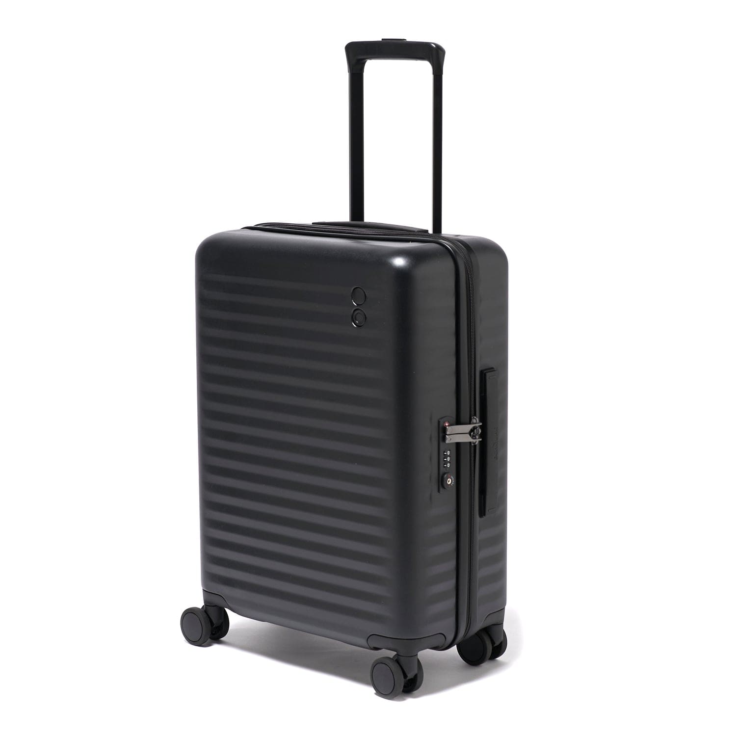 Echolac Celestra 54.5cm Hardcase Non-Expandable 4 Double Wheel Cabin Luggage Trolley Black - PC183 20 WOE Black