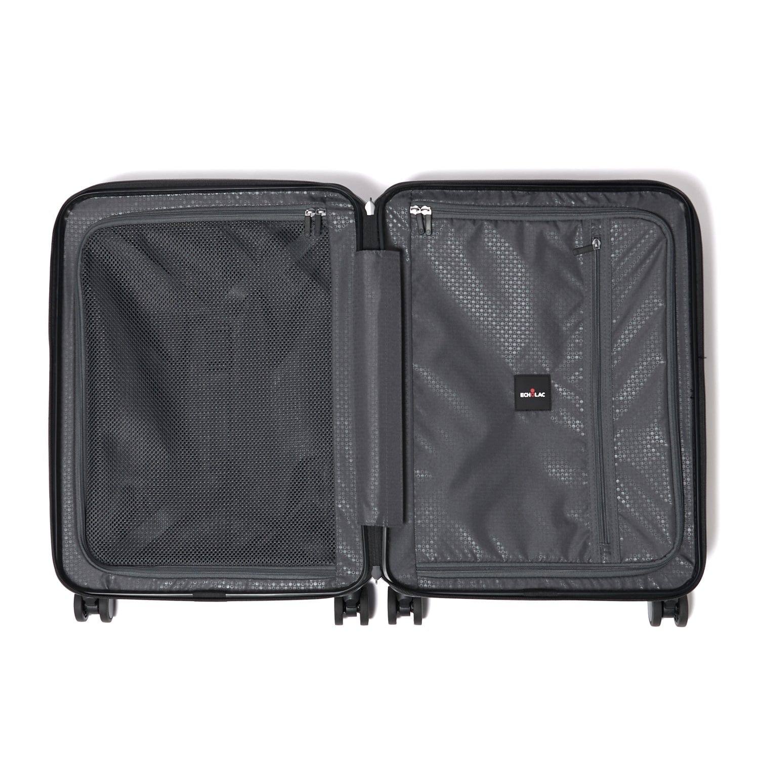 Echolac Celestra 54.5cm Hardcase Non-Expandable 4 Double Wheel Cabin Luggage Trolley Black - PC183 20 WOE Black