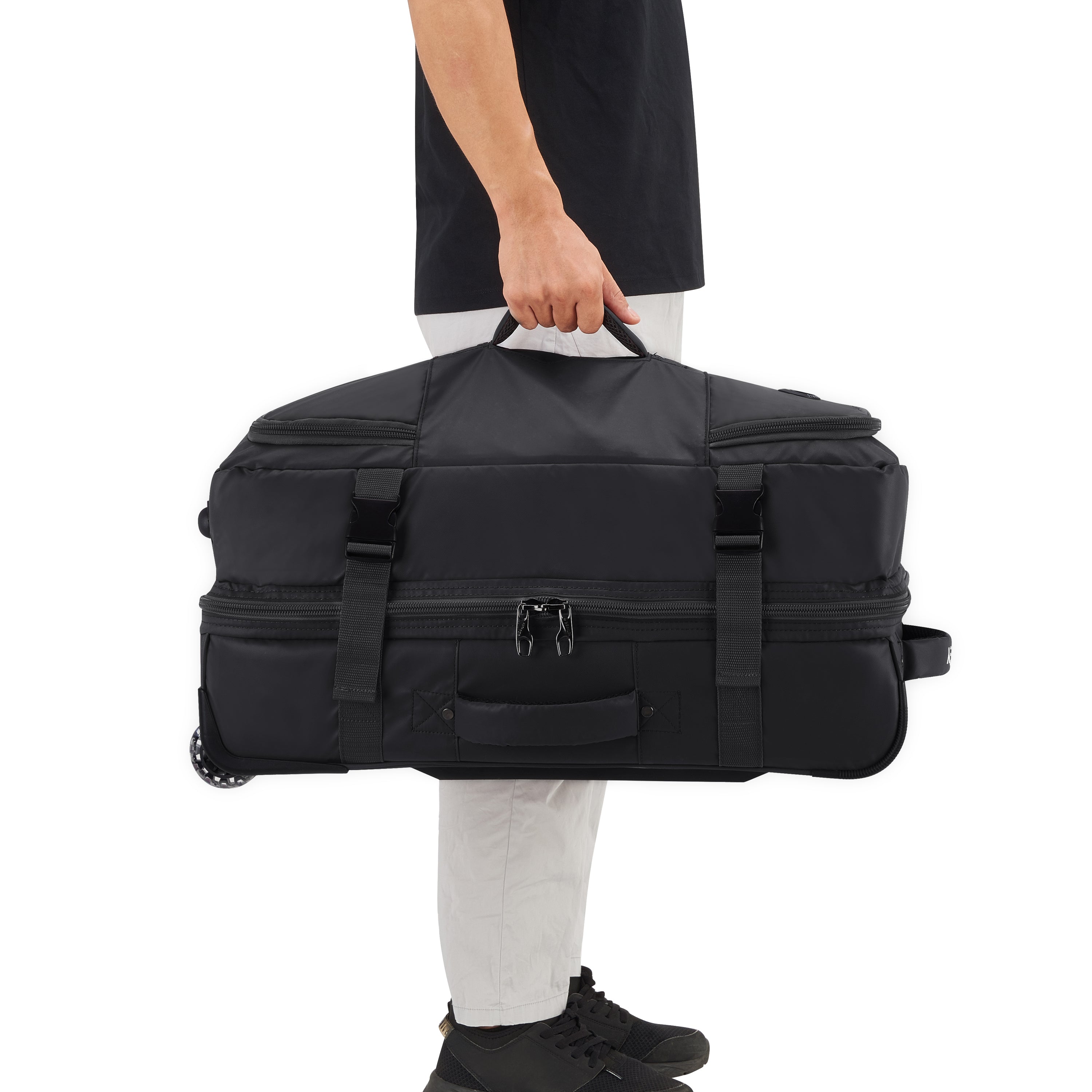 Delsey Raspail 64cm Softcase 2 Wheel Duffel Bag Black - 328932100