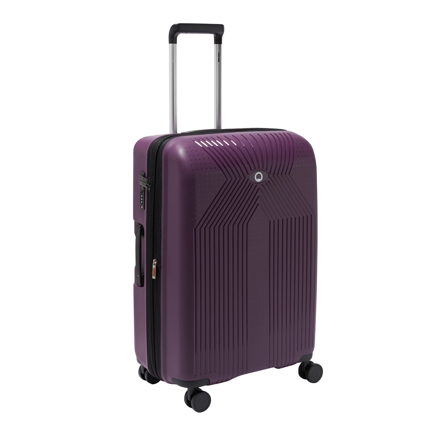 Delsey Ordener 2.0 66cm Hardcase 4 Double Wheel Expandable Check-In Luggage Trolley Purple - 00384681008E9