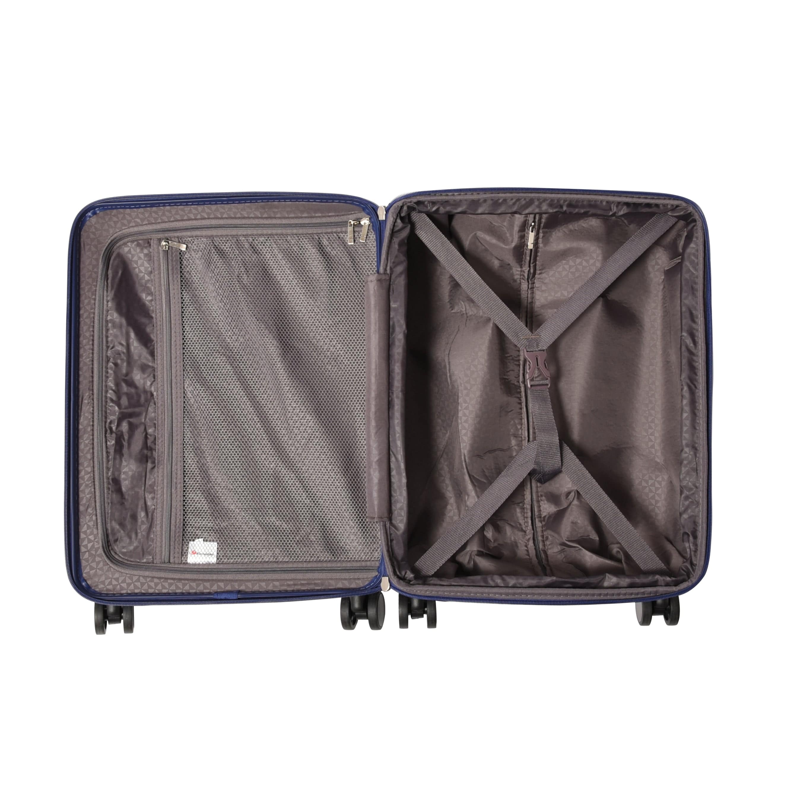 Echolac Extravagant 56+71+82cm Hardcase Expandable 4 Double Wheel 3Pc Luggage Trolley Set bLUE - CTH0062 S- 3PC SET Blue