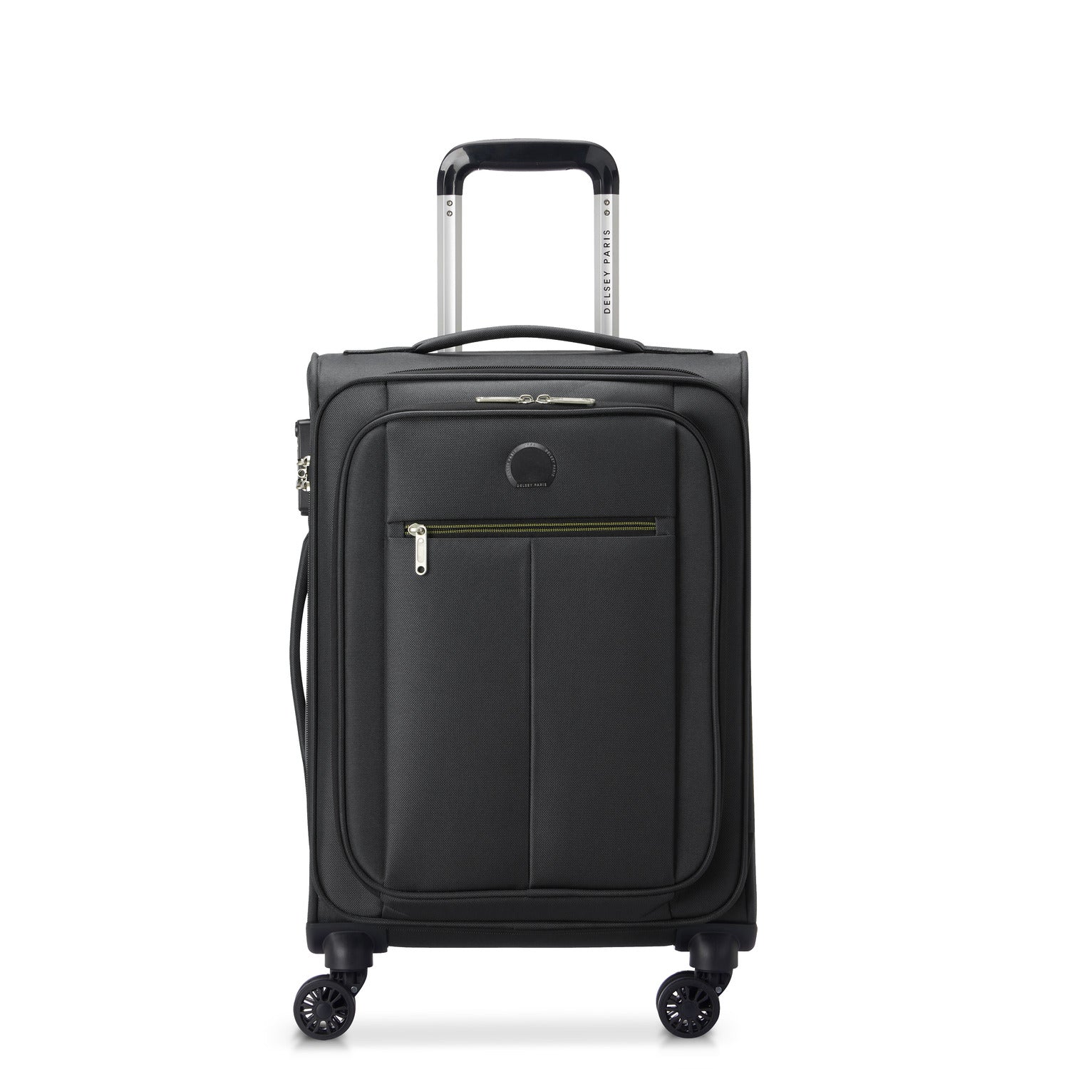 Delsey Pin Up 6 55cm Softcase 4 Double Wheel Cabin Trolley Case Black - 00343080100