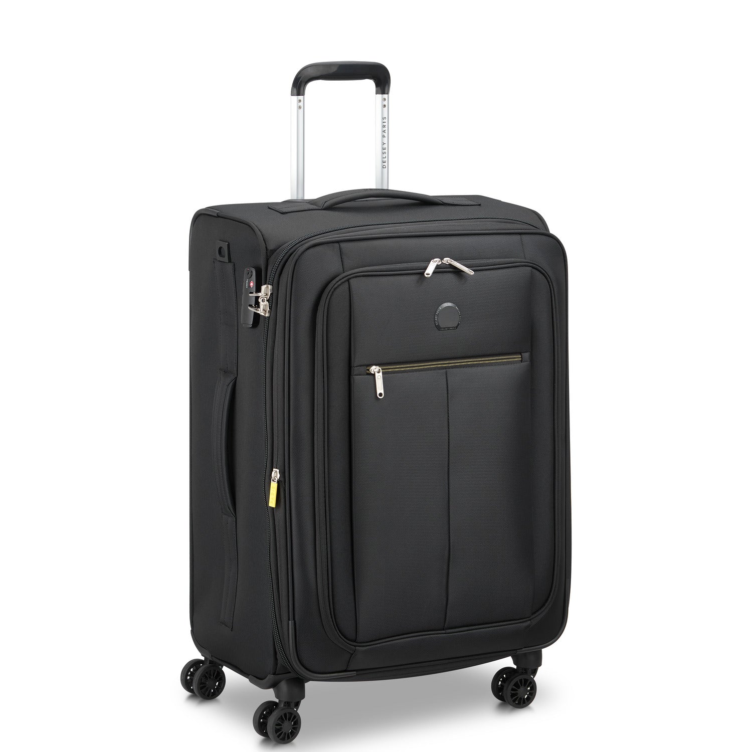 Delsey Pin Up 6 68cm Softcase 4 Double Wheel Expandable Check-In Trolley Case  Black - 00343081100
