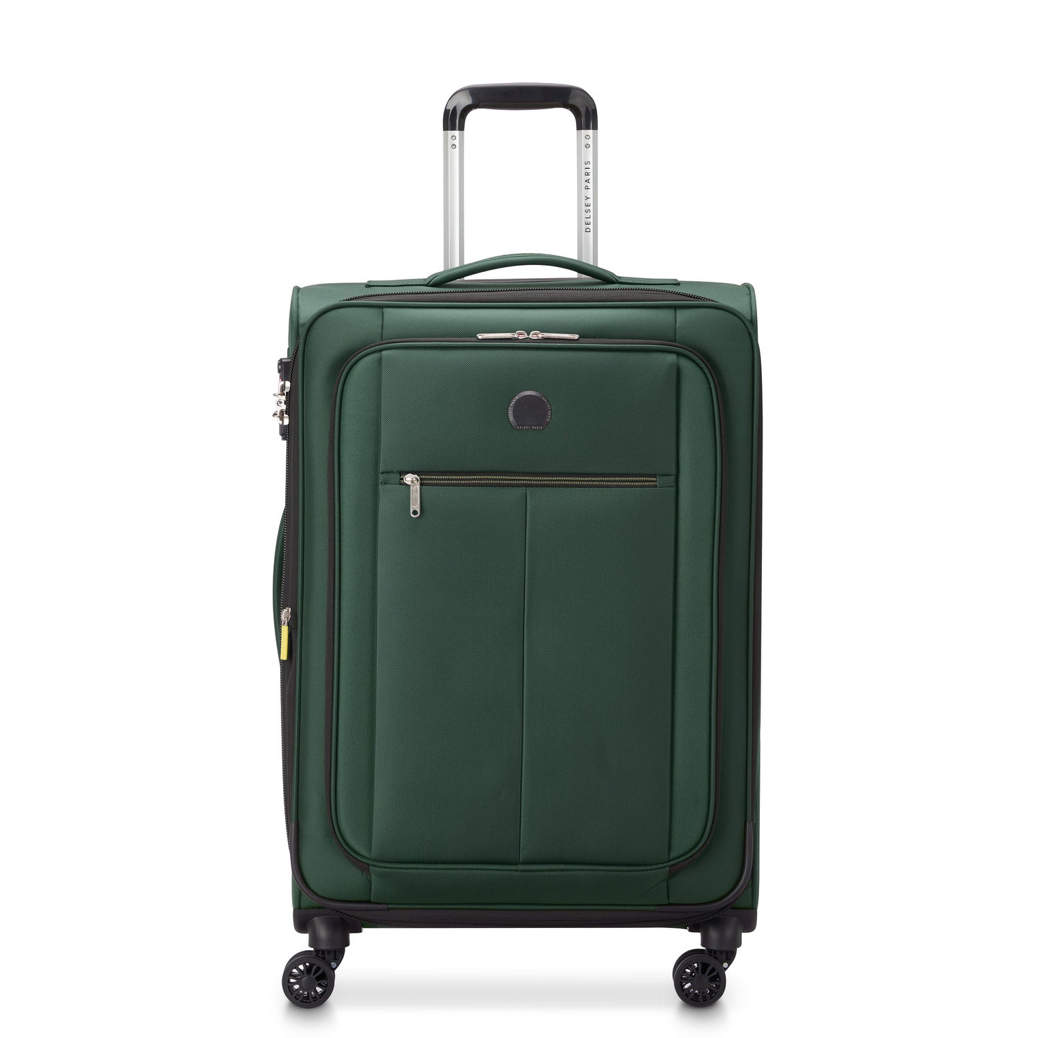 Delsey Pin Up 6 68cm Softcase 4 Double Wheel Expandable Check-In Trolley Case Green - 00343081103