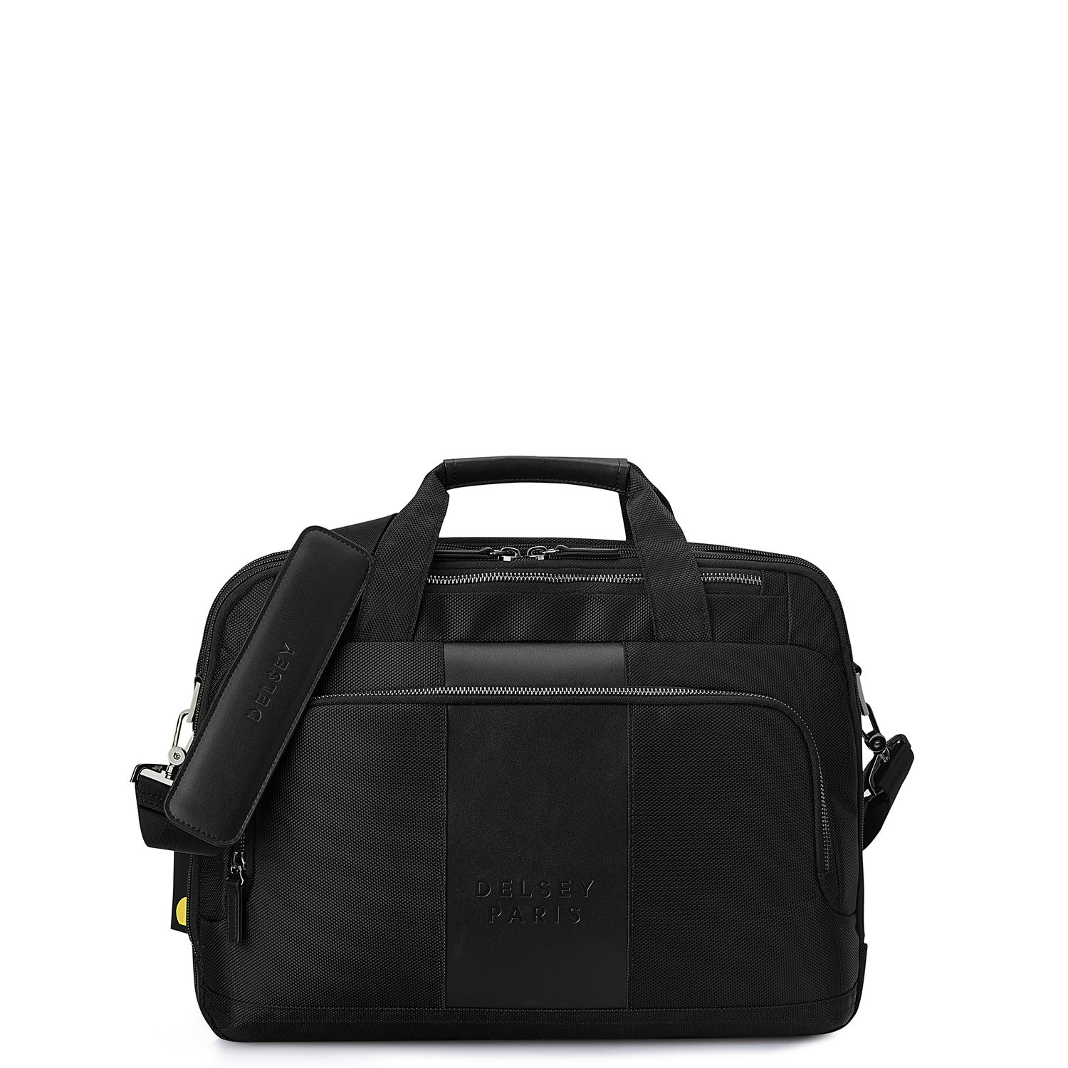 Delsey Wagram 2 Comparment Satchel Breifecase 15.6 inch Black - 00119916100