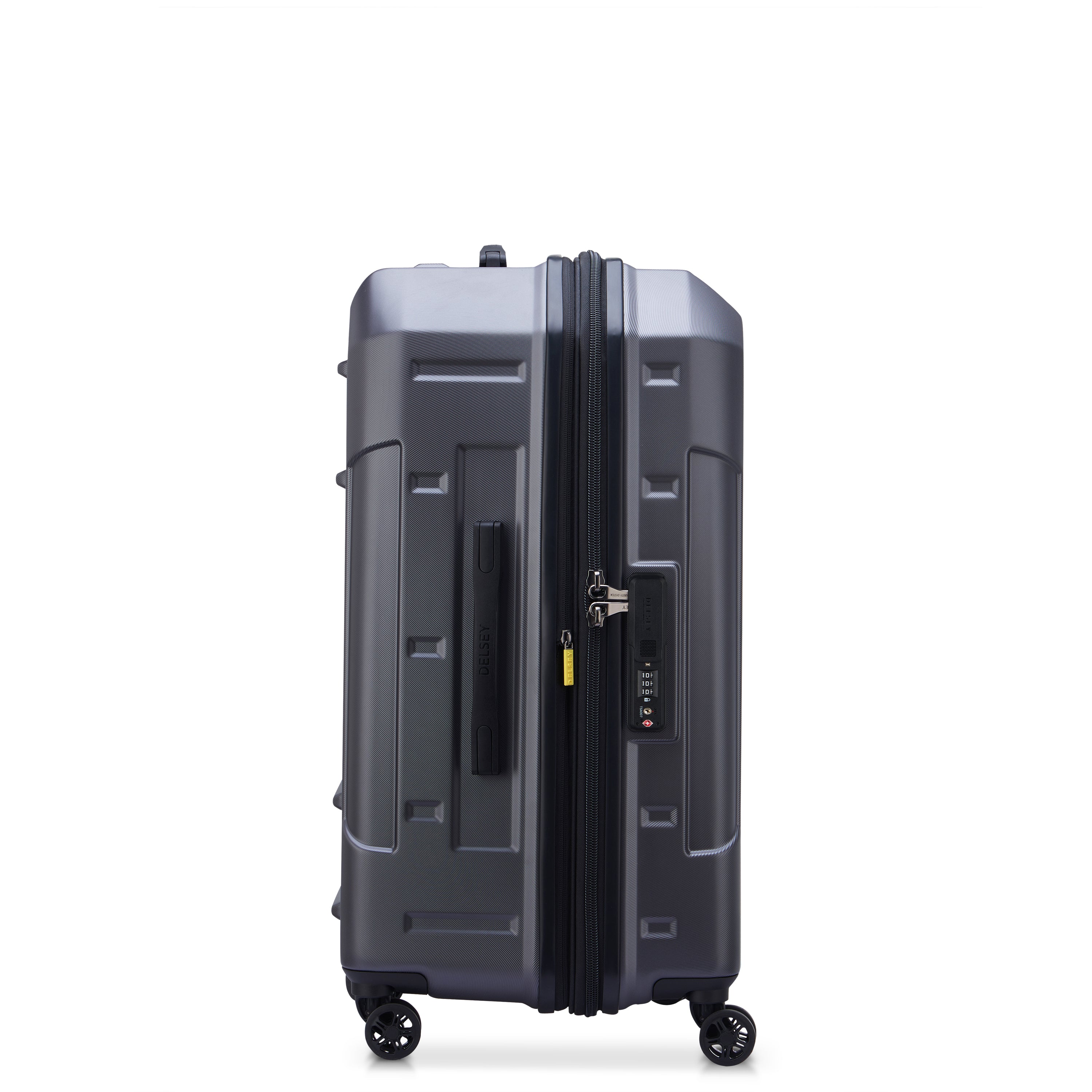 Delsey Rempart 73cm Hardcase Expandable 4 Double Wheel Flex Check-In  Luggage Trolley Case Trunk Anthracite Grained - 218181801