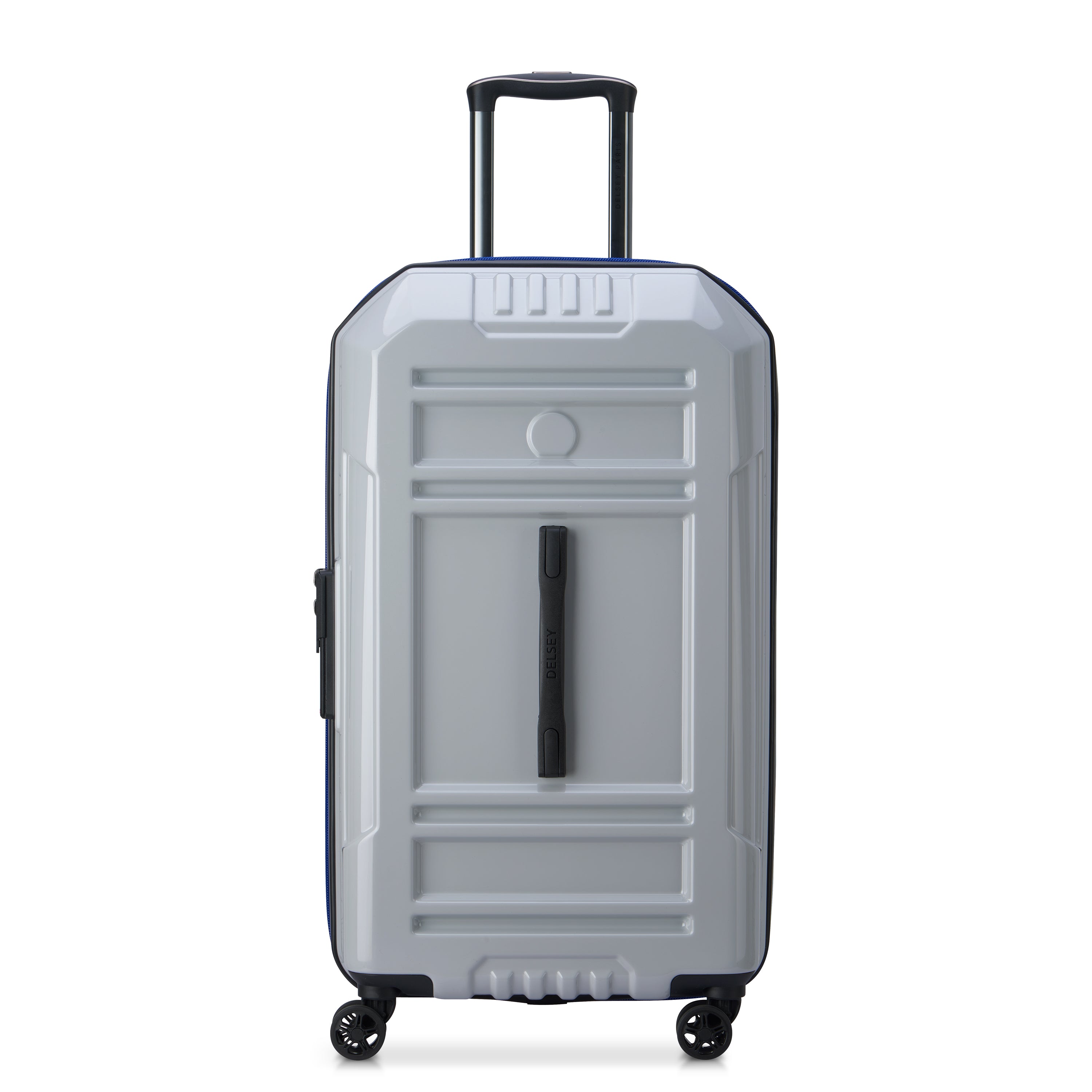 Delsey Rempart 73cm Hardcase Expandable 4 Double Wheel Flex Check-In  Luggage Trolley Case  Trunk Storm Grey  Glossy - 218181821