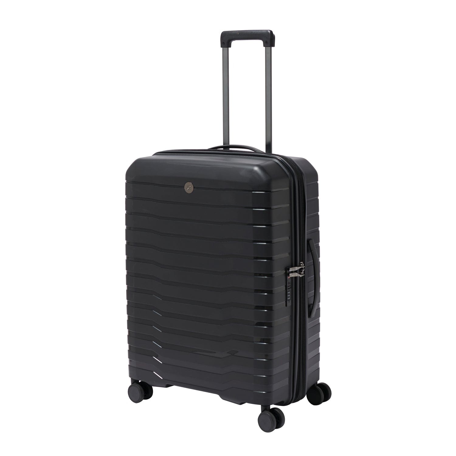 Echolac Lordnorth 68cm Hardcase Expandable 4 Double Wheel Check-In Luggage Trolley Black - PPT008 - 24 BLACK