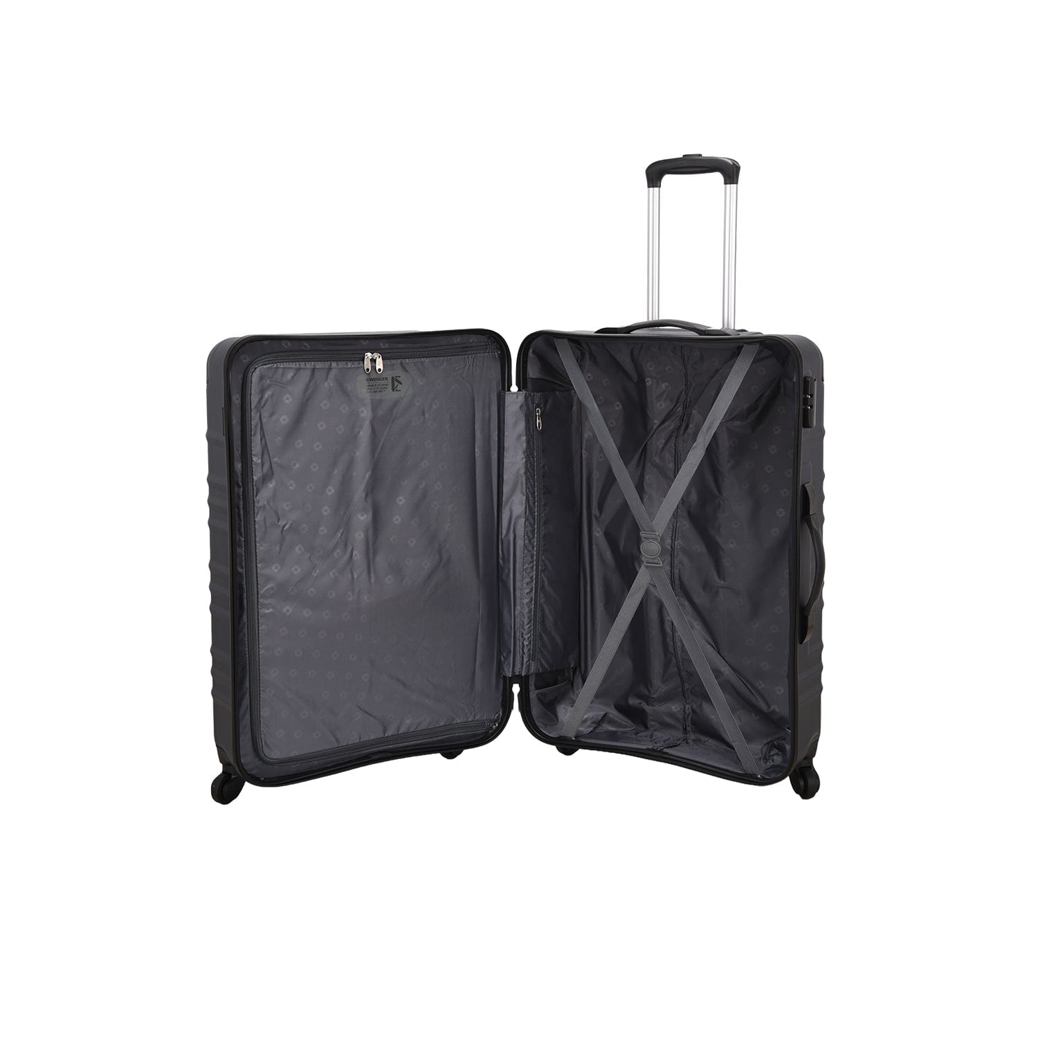Wenger Amplar 3 Piece 53+65+75cm Hardside Non-Expandable Check-In Luggage Trolley Set Navy Blue - 653150