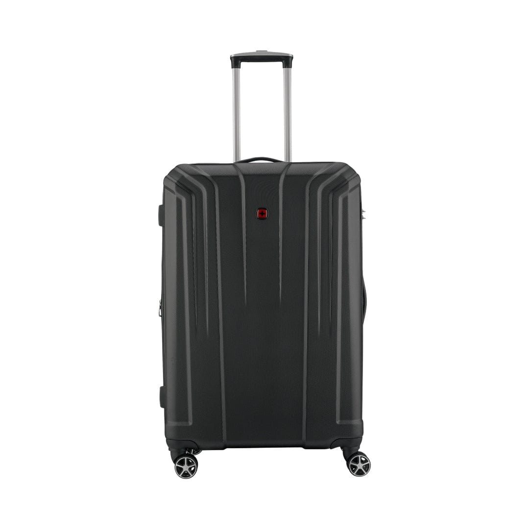 Wenger Destination 3 Piece 55+67+77cm Hardside Expandable Check-In Luggage Trolley Set Black - 612343-2
