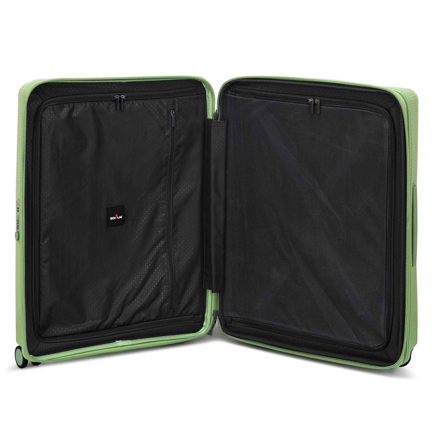 Echolac Forza 55+65+75cm Hardcase 4 Double Wheel Expandable Cabin & Check-In Luggage Trolley Set Reef Green