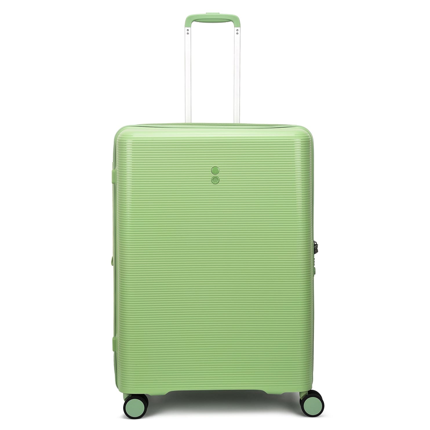 Echolac Forza 55+65+75cm Hardcase 4 Double Wheel Expandable Cabin & Check-In Luggage Trolley Set Reef Green