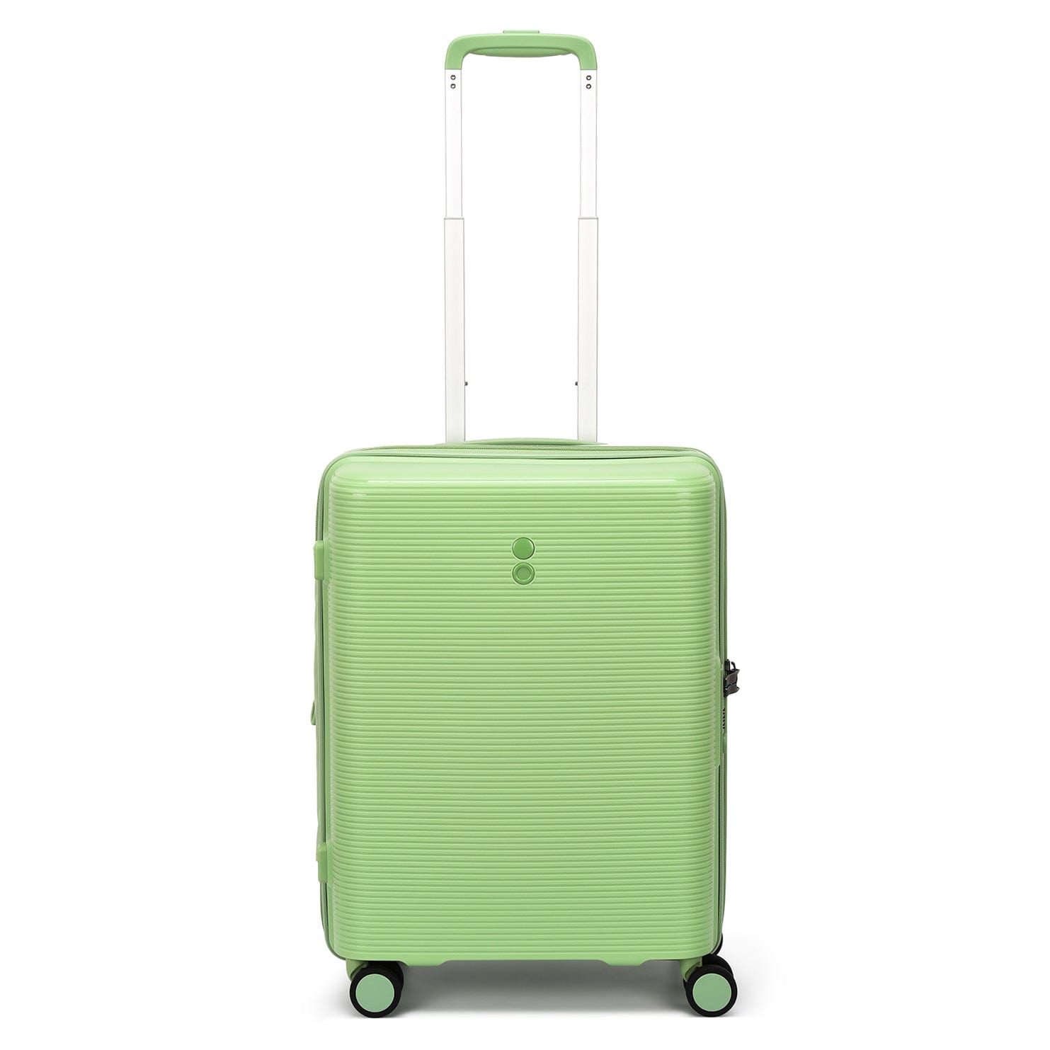 Echolac Forza 55+65+75cm Hardcase 4 Double Wheel Expandable Cabin & Check-In Luggage Trolley Set Reef Green