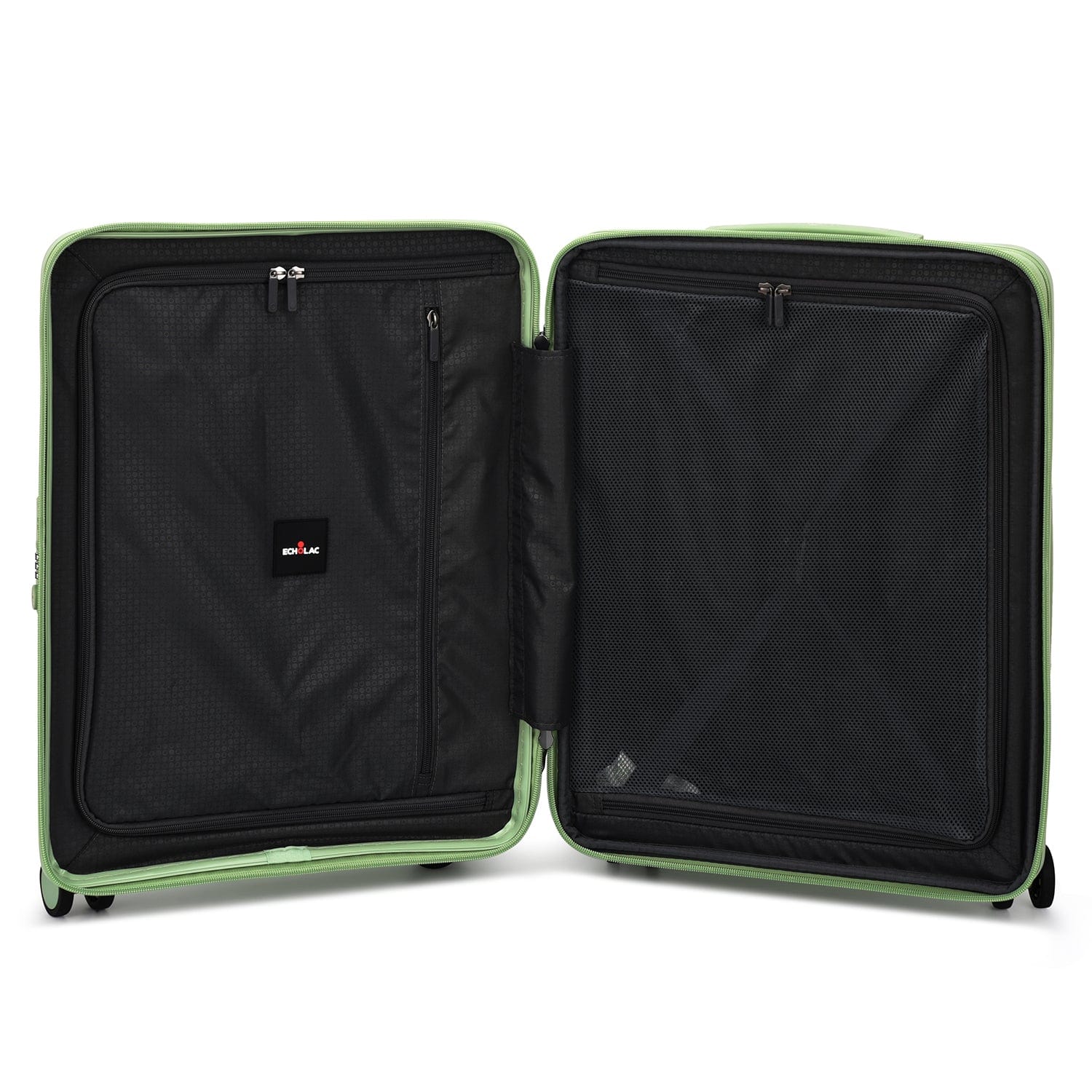 Echolac Forza 55+65+75cm Hardcase 4 Double Wheel Expandable Cabin & Check-In Luggage Trolley Set Reef Green