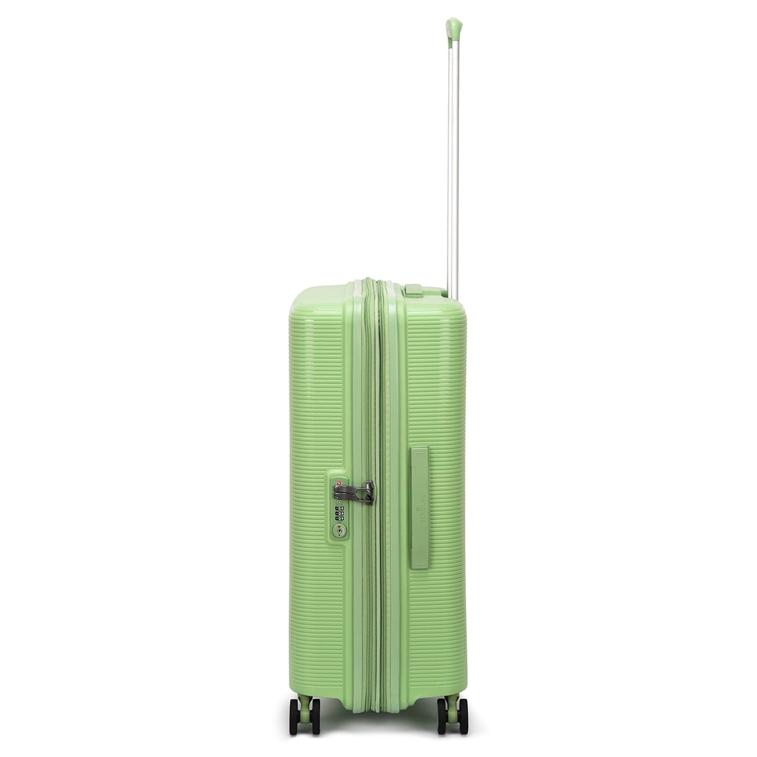 Echolac Forza 55+65+75cm Hardcase 4 Double Wheel Expandable Cabin & Check-In Luggage Trolley Set Reef Green