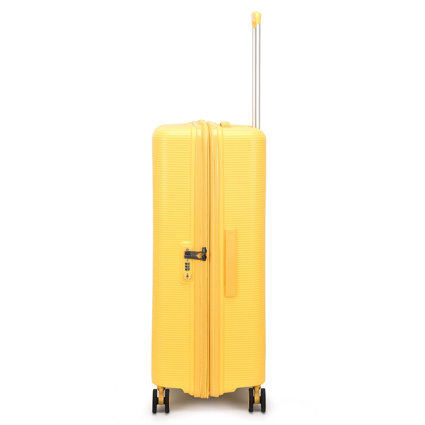 Echolac Forza 55+65+75cm Hardcase 4 Double Wheel Expandable Cabin & Check-In Luggage Trolley Set Mango Yellow
