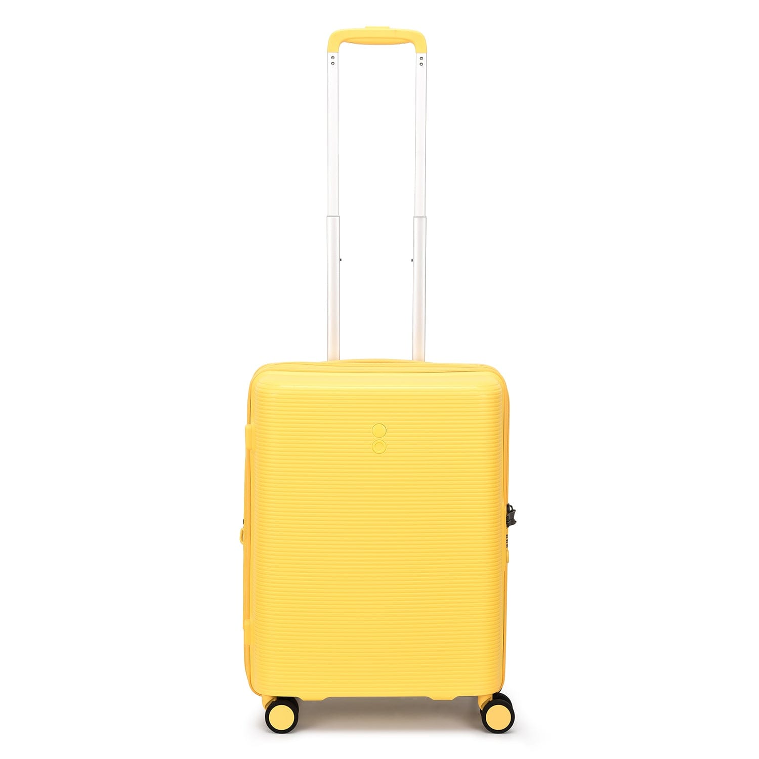 Echolac Forza 55+65+75cm Hardcase 4 Double Wheel Expandable Cabin & Check-In Luggage Trolley Set Mango Yellow