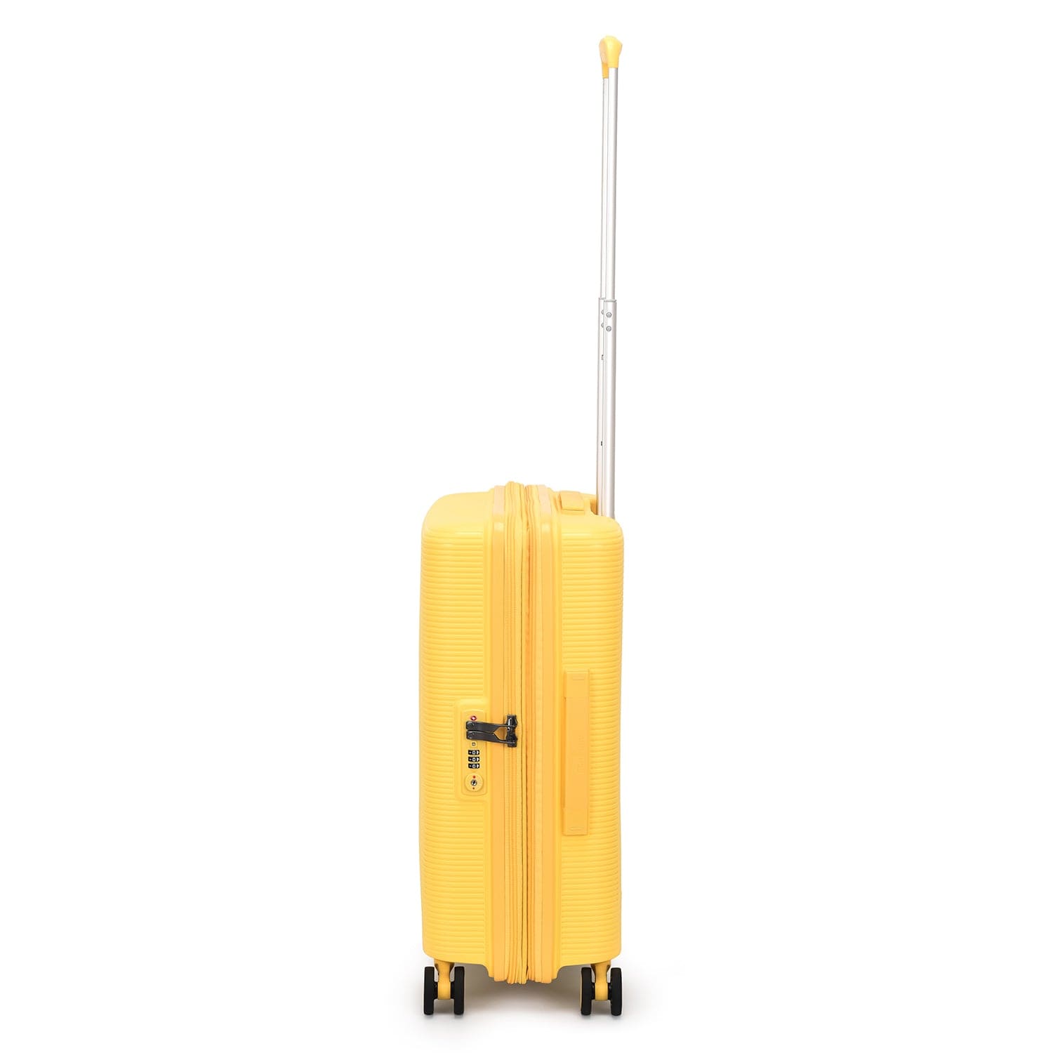 Echolac Forza 55+65+75cm Hardcase 4 Double Wheel Expandable Cabin & Check-In Luggage Trolley Set Mango Yellow