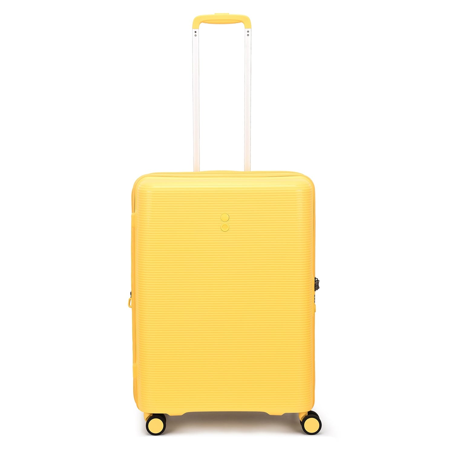 Echolac Forza 55+65+75cm Hardcase 4 Double Wheel Expandable Cabin & Check-In Luggage Trolley Set Mango Yellow