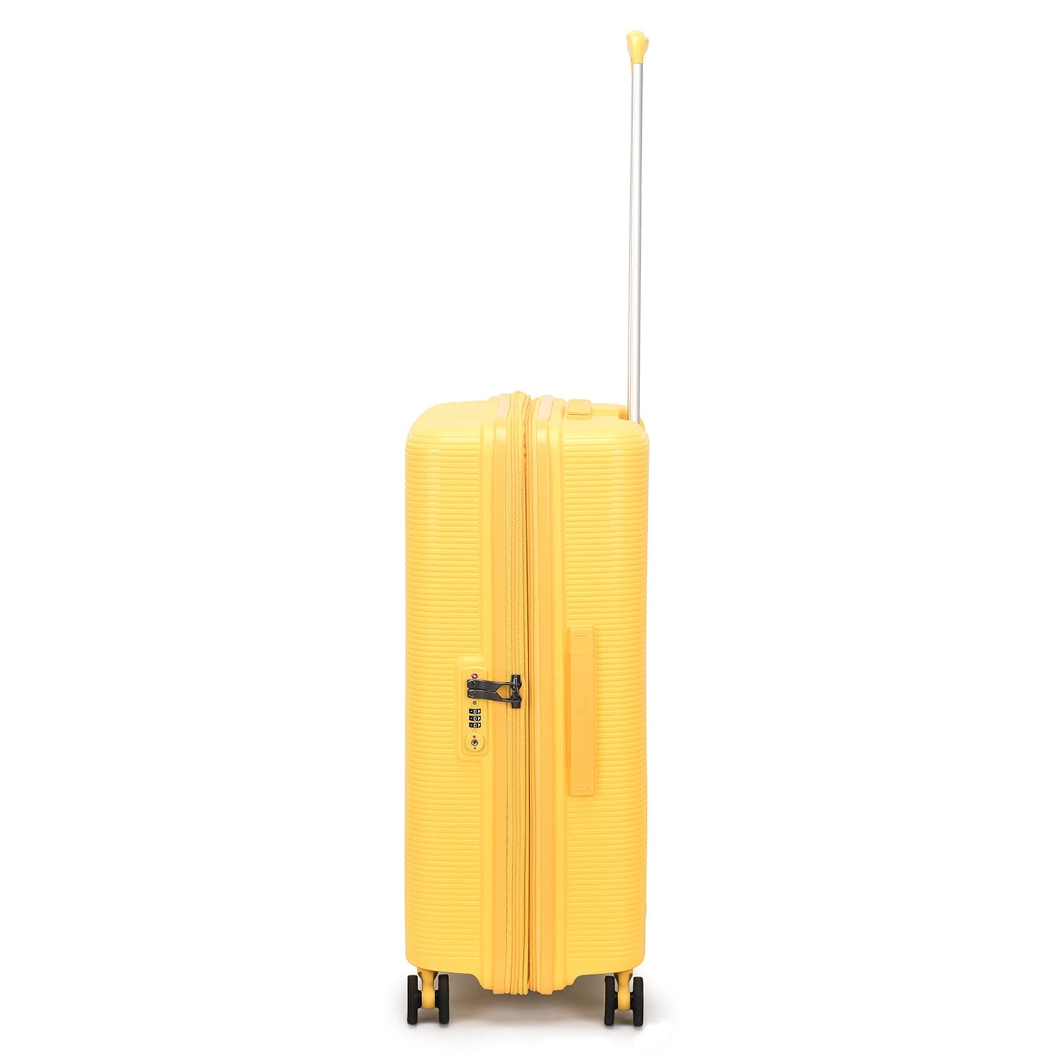 Echolac Forza 55+65+75cm Hardcase 4 Double Wheel Expandable Cabin & Check-In Luggage Trolley Set Mango Yellow