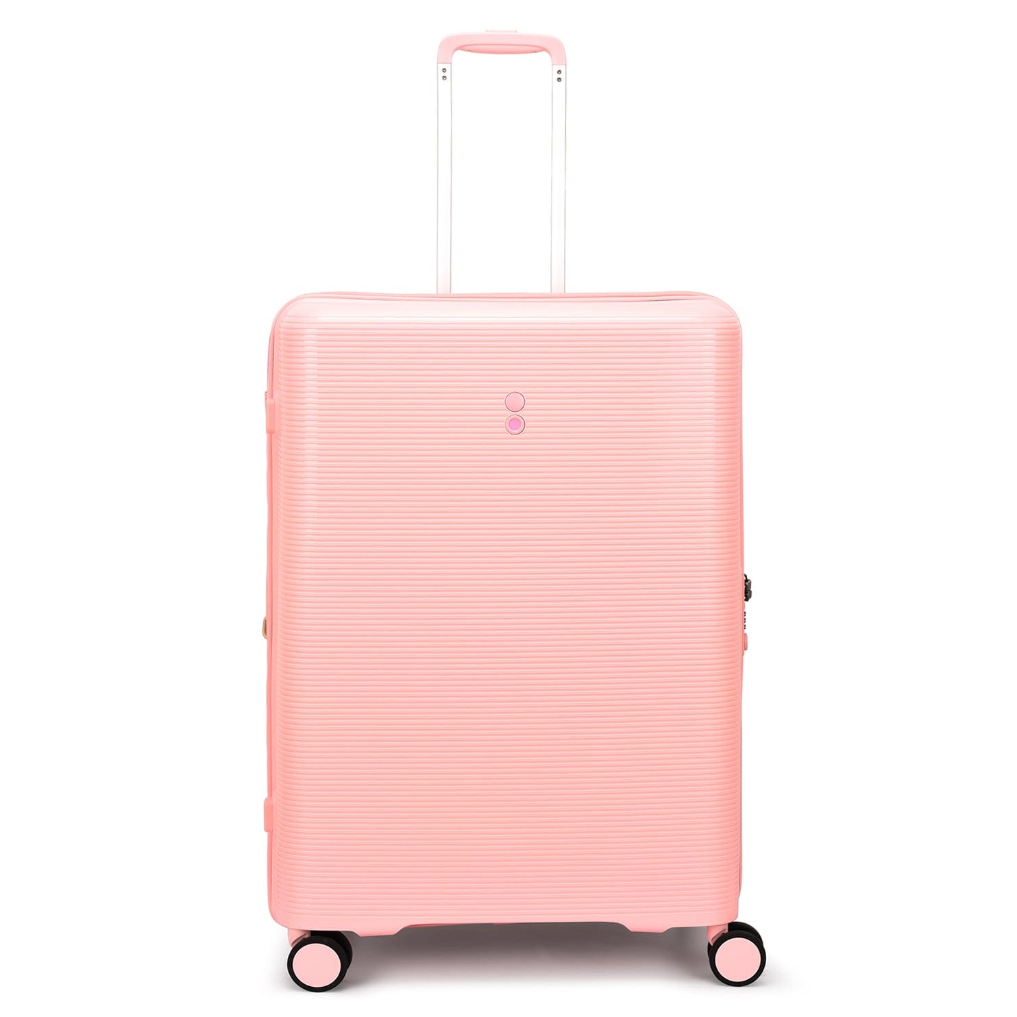 Echolac Forza 55+65+75cm Hardcase 4 Double Wheel Expandable Cabin & Check-In Luggage Trolley Set Passion Pink