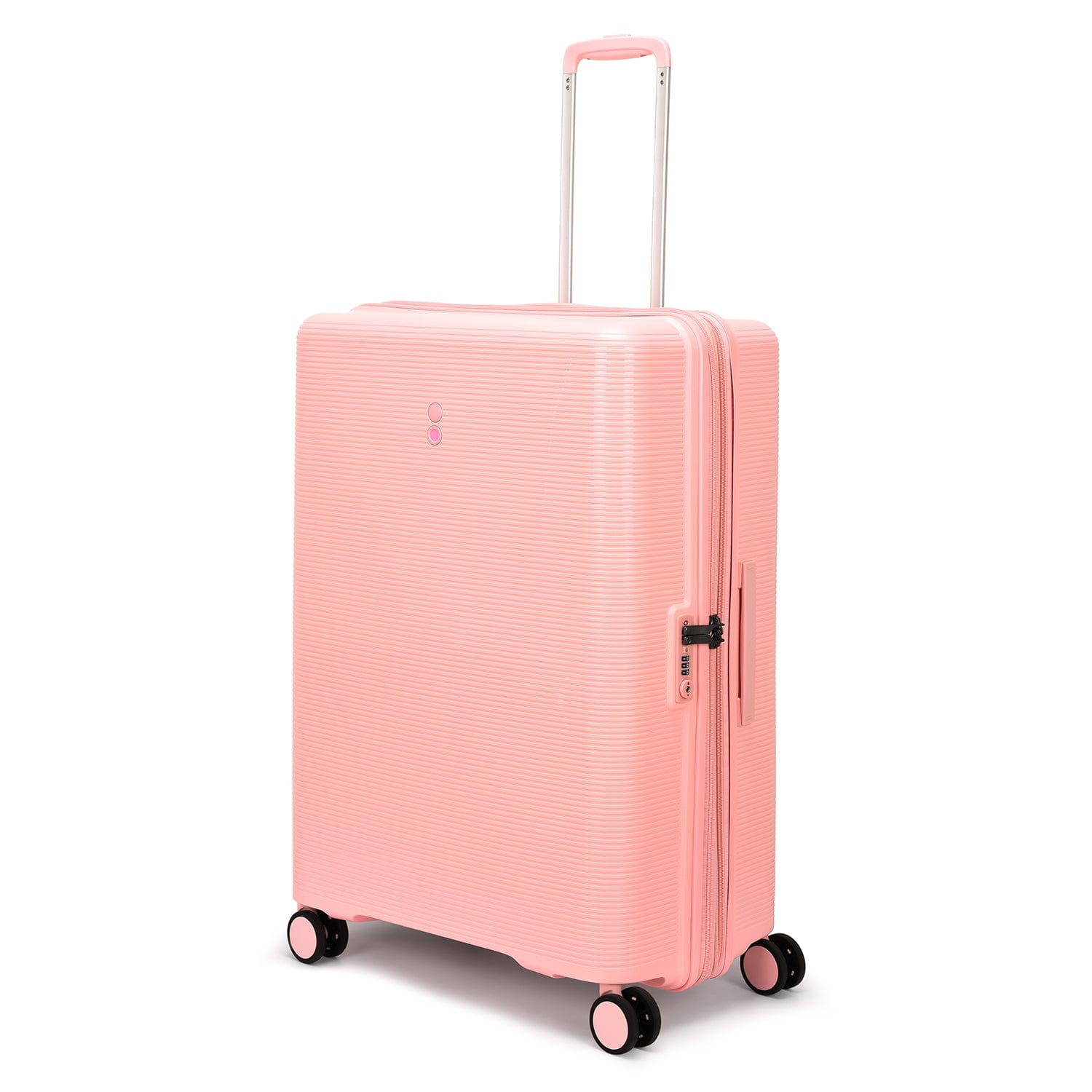 Echolac Forza 55+65+75cm Hardcase 4 Double Wheel Expandable Cabin & Check-In Luggage Trolley Set Passion Pink