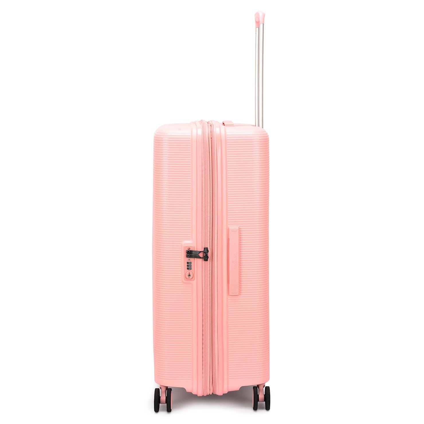 Echolac Forza 55+65+75cm Hardcase 4 Double Wheel Expandable Cabin & Check-In Luggage Trolley Set Passion Pink