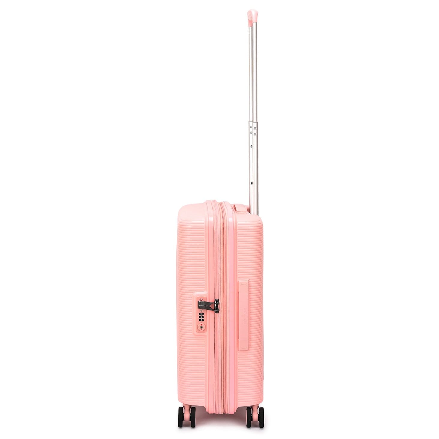 Echolac Forza 55+65+75cm Hardcase 4 Double Wheel Expandable Cabin & Check-In Luggage Trolley Set Passion Pink