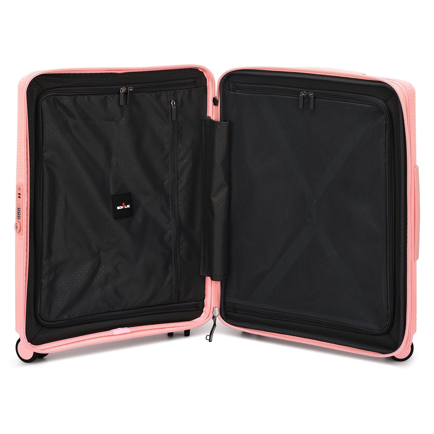 Echolac Forza 55+65+75cm Hardcase 4 Double Wheel Expandable Cabin & Check-In Luggage Trolley Set Passion Pink