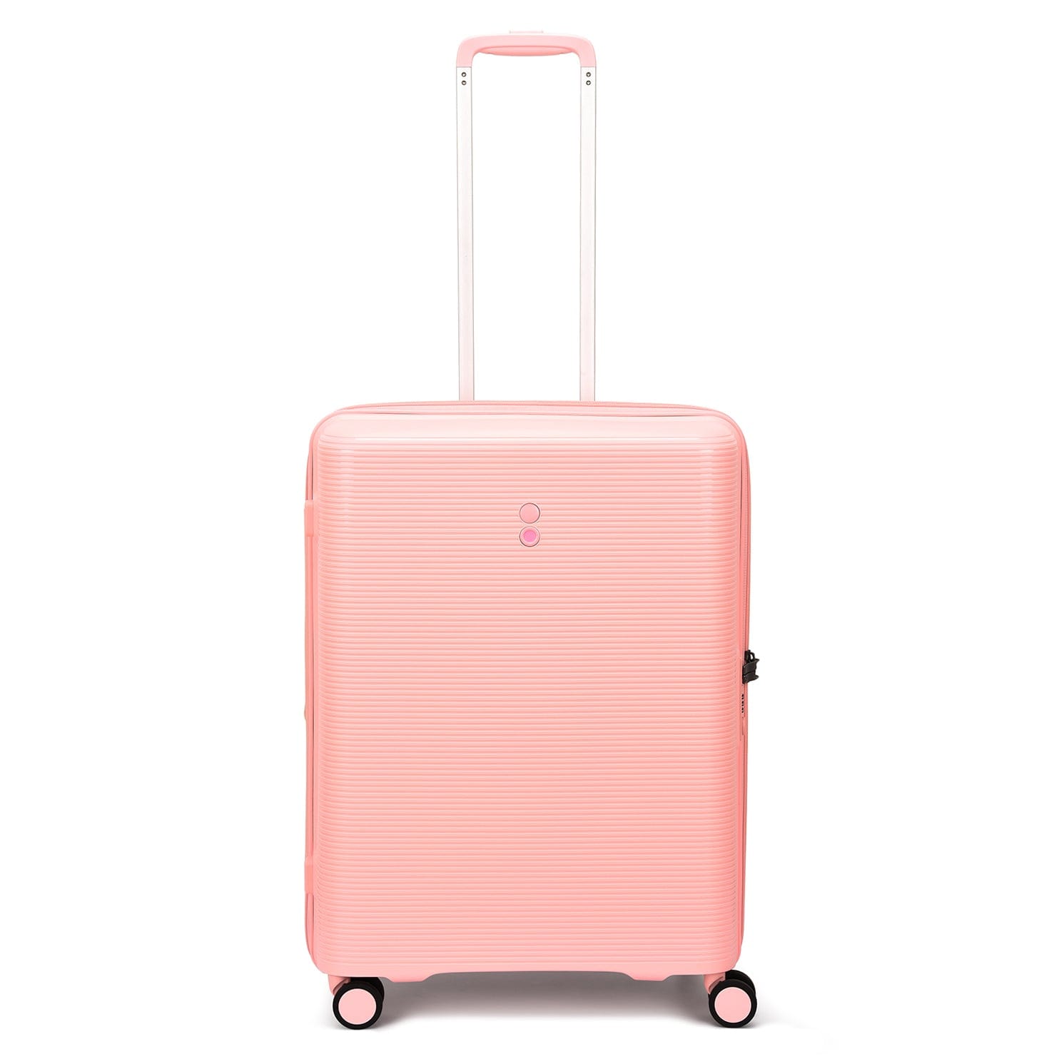 Echolac Forza 55+65+75cm Hardcase 4 Double Wheel Expandable Cabin & Check-In Luggage Trolley Set Passion Pink