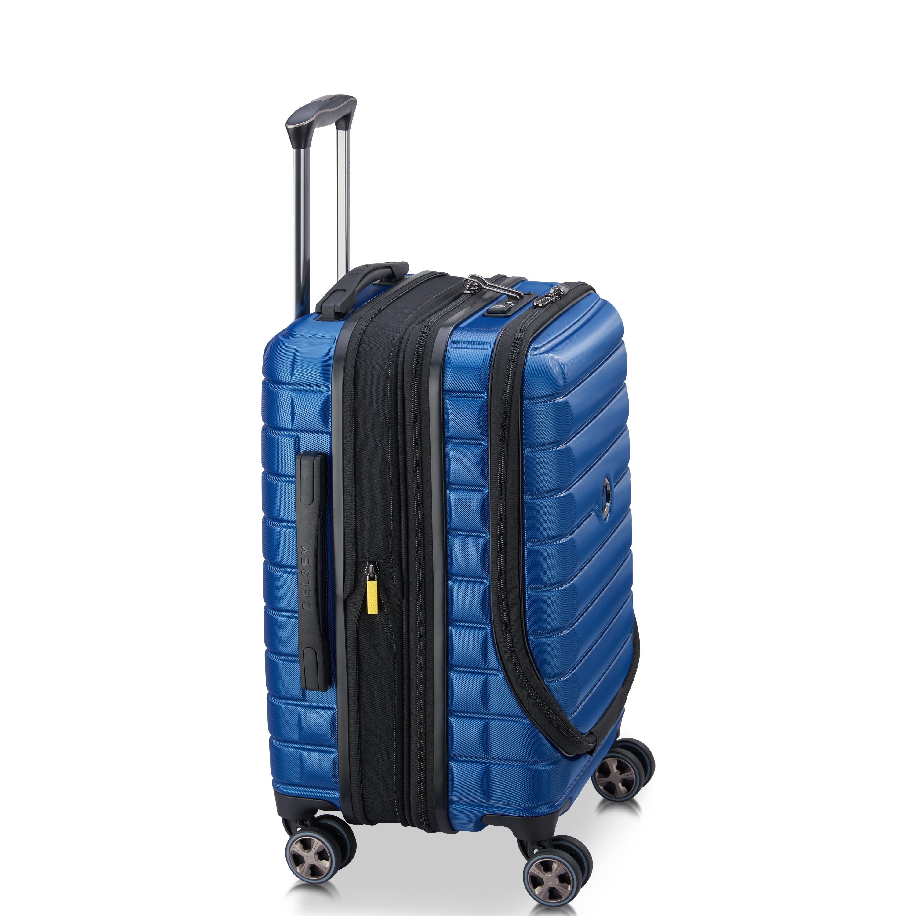 Delsey Paris Shadow 5.0 55Cm Hardcase Expandable  4 Double Wheel  Bus Soft Cabin Luggage Trolley Case Blue - 287880202