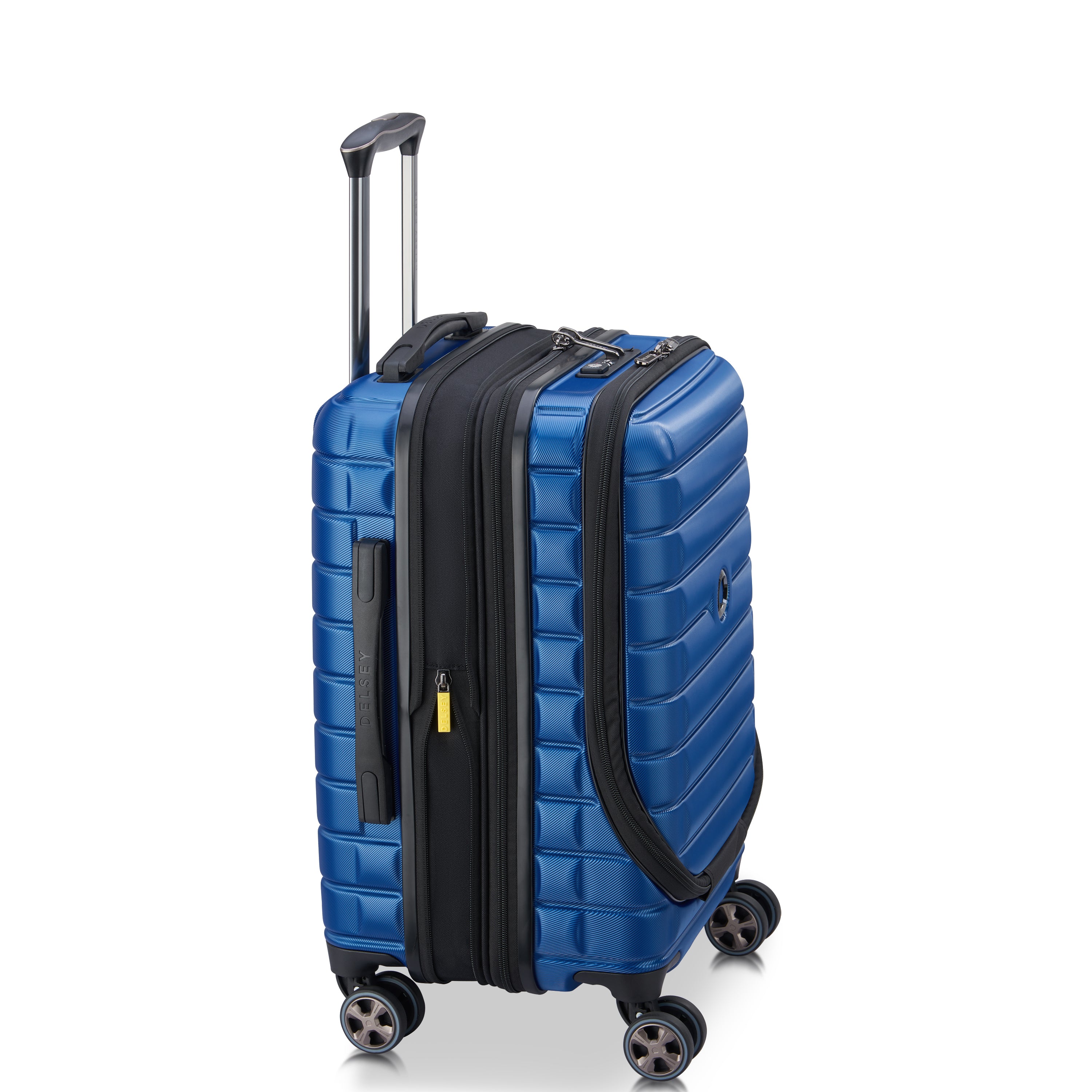 Delsey Shadow 5.0 55cm Hardcase Expandable  4 Double Wheel  Bus Soft Cabin Luggage Trolley Case Blue - 287880202