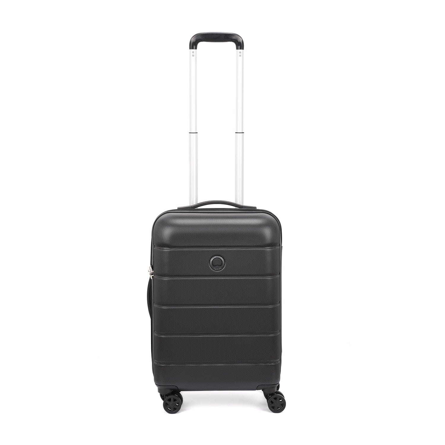 Delsey Lagos 2Piece SET 55+76cm Hardcase 4 Double Wheel Cabin & Check-In Luggage Trolley Black + FREE Delsey Agreable Backpack