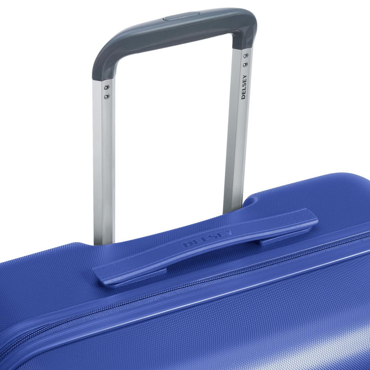 Delsey Lagos 2Piece Set 55+76Cm Hardcase 4 Double Wheel Cabin & Check-In Luggage Trolley Deep Blue