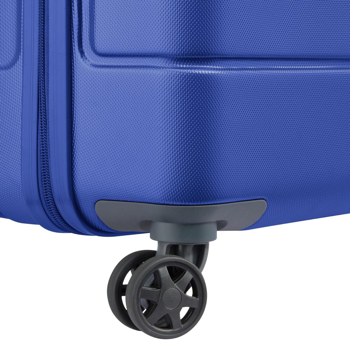 Delsey Lagos 2Piece SET 55+76cm Hardcase 4 Double Wheel Cabin & Check-In Luggage Trolley Deep Blue