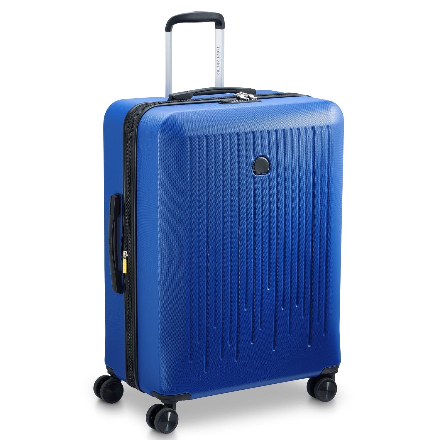Delsey Christine 55+70+82cm Hardcase 4 Double Wheel Expandable Cabin & Check-In Luggage Trolley Set Klein Blue + FREE Delsey Agreable Backpack