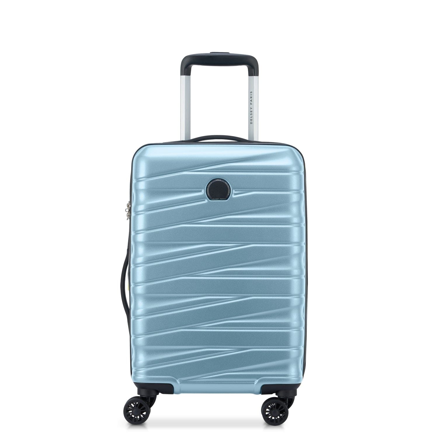 Delsey Paris Tiphanie 55+70+82Cm Hardcase 4 Double Wheel Expandable Cabin & Check-In Luggage Trolley Set Aqua + Free  Agreable Backpack